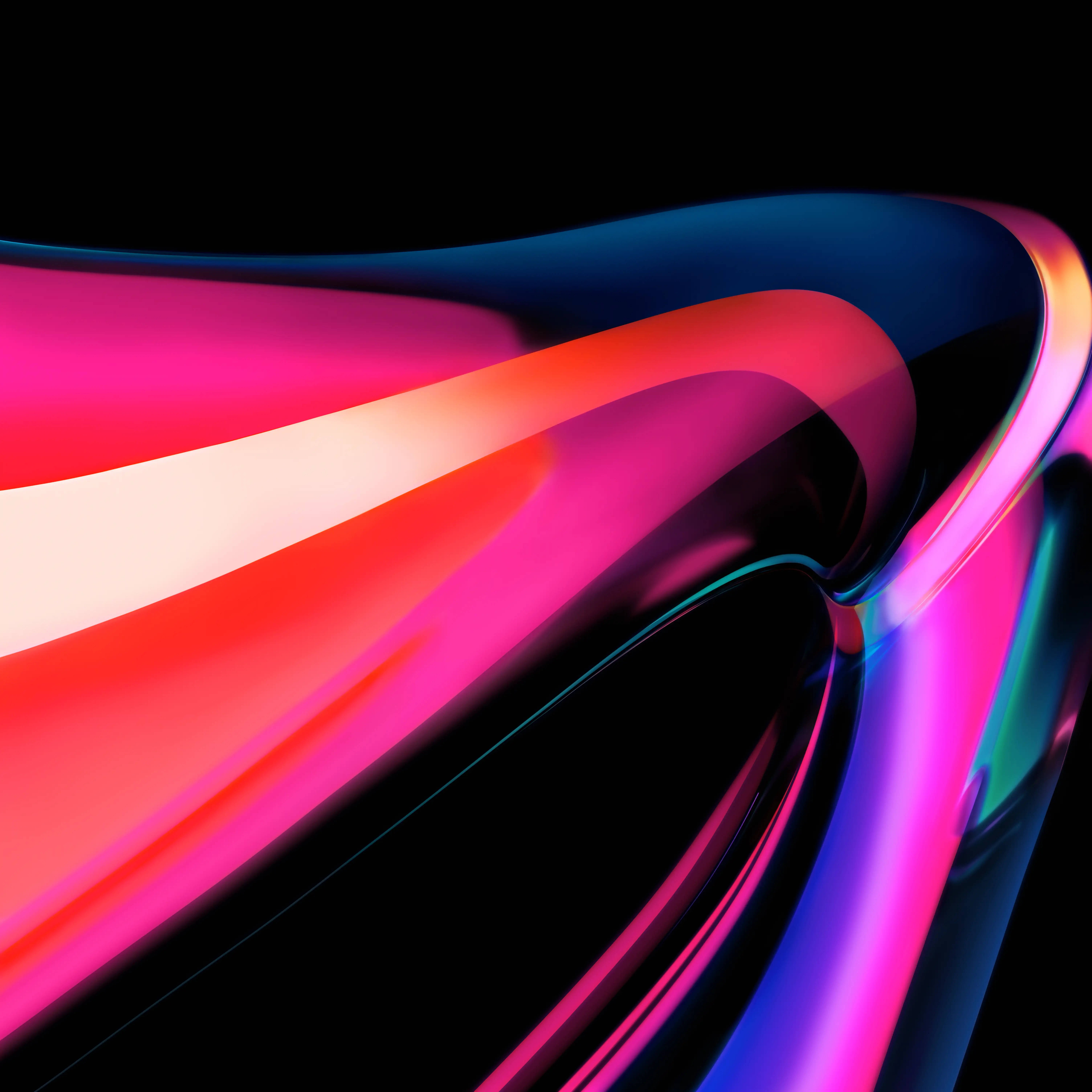 MacBook Air 4K, neon lights, pink, 5K Desktop Wallpaper