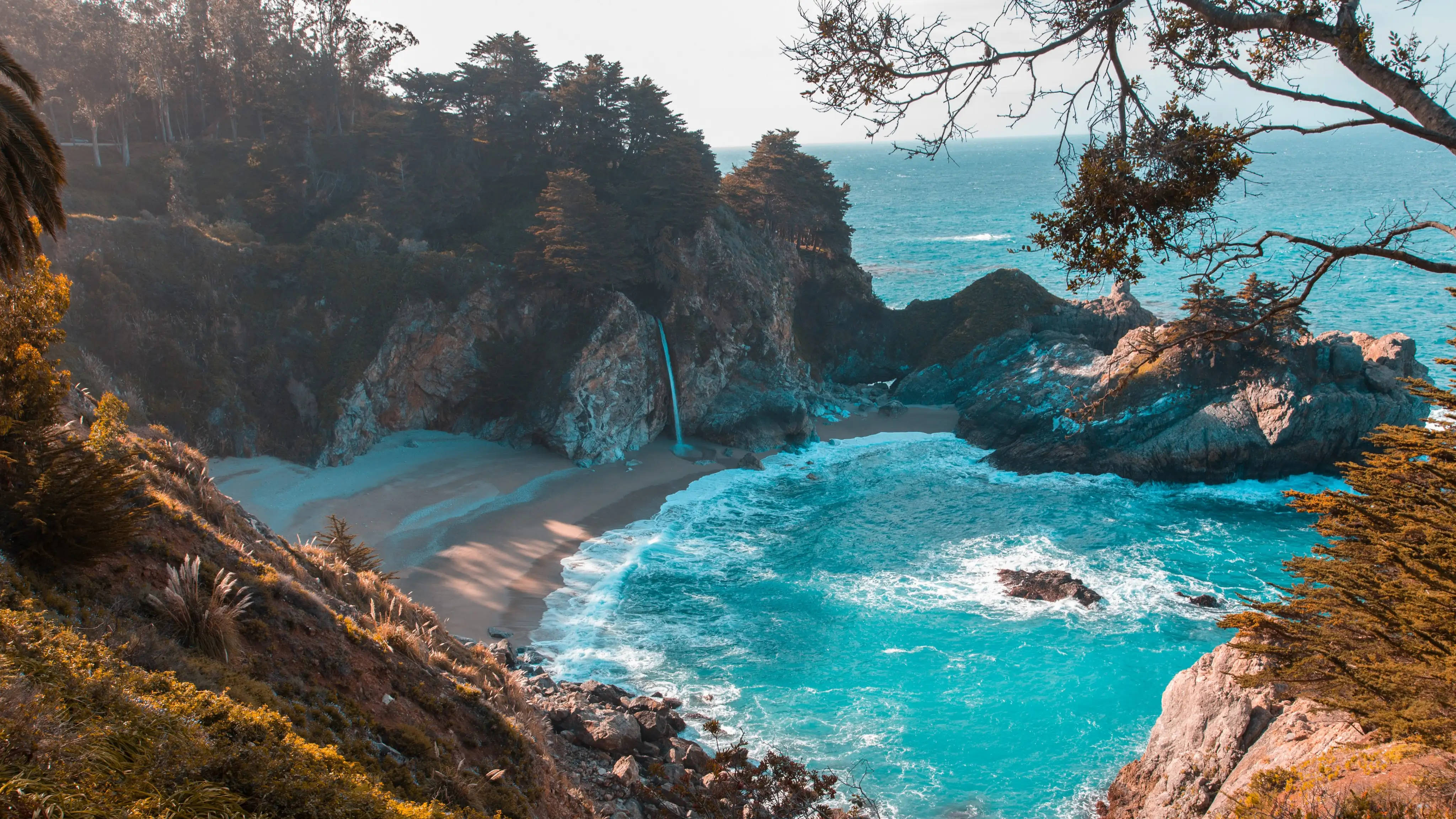 Macbook Air 4K, lagoon, turquoise waves, 4K Desktop Wallpaper