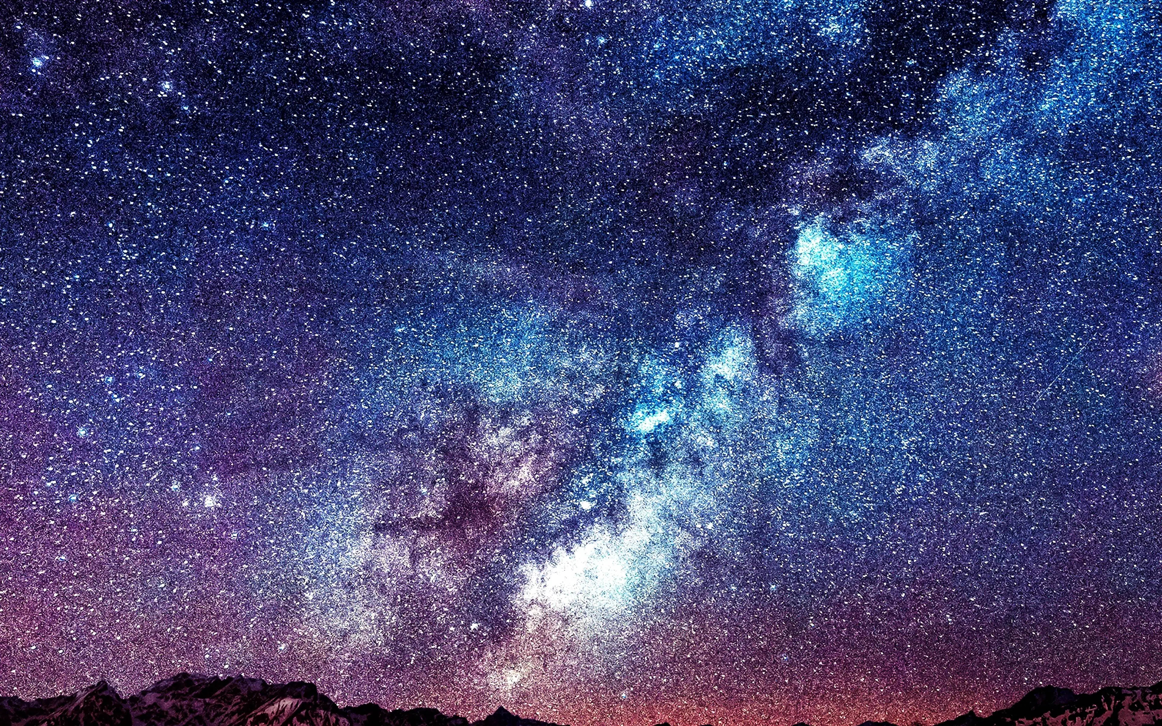 MacBook Air 4K, starry galaxy, night sky, 4K Desktop Wallpaper