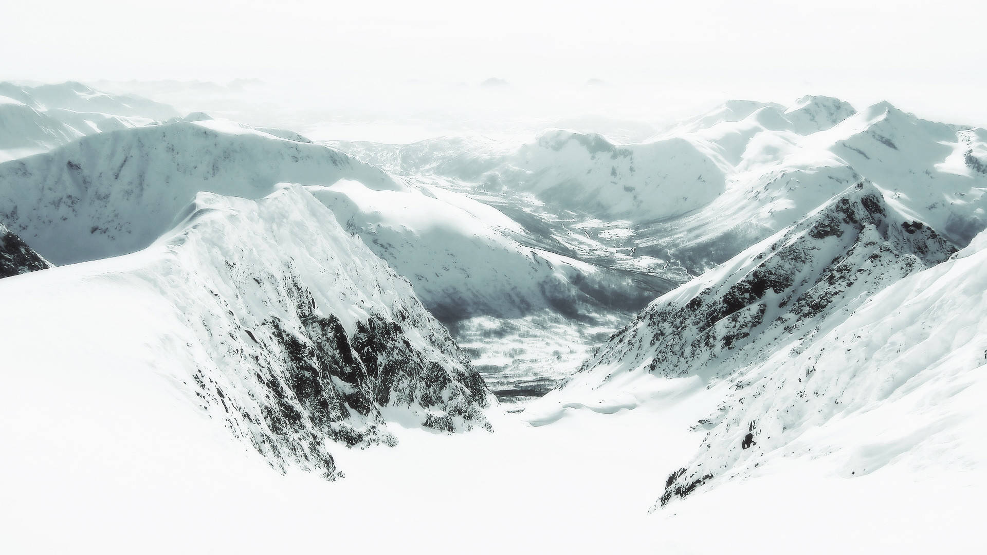 Macbook Air, mountains, snowy mountain range, Full HD Desktop Wallpaper