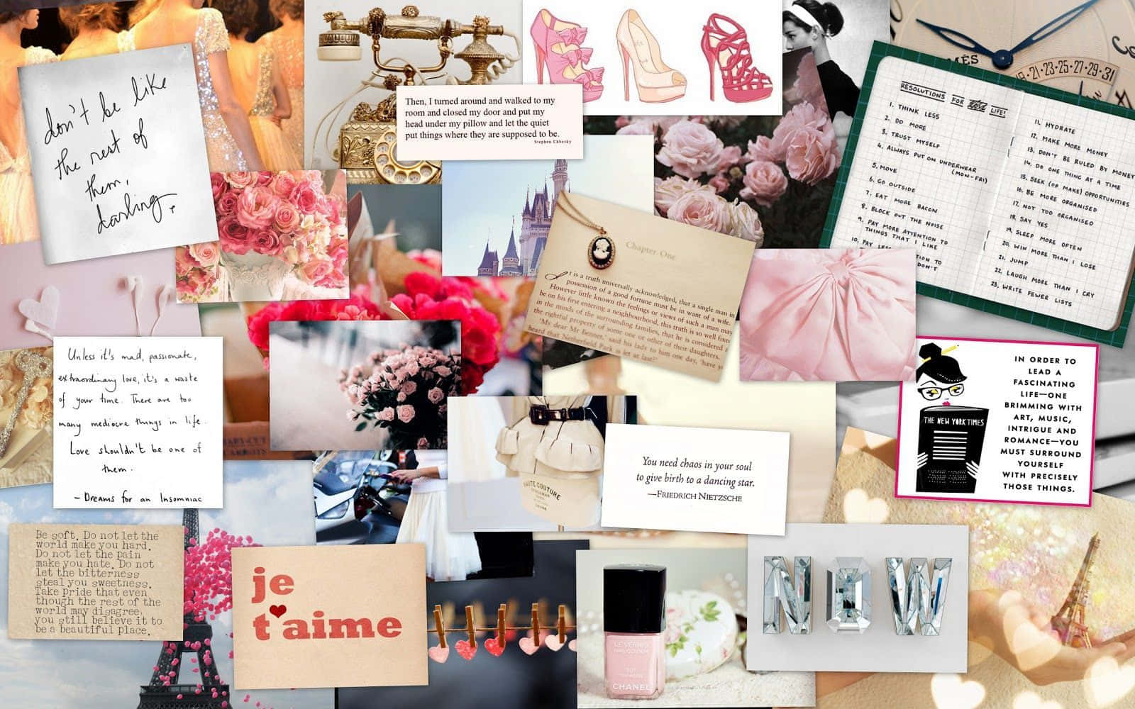 Macbook, pink-themed, handwritten quotes, HD Desktop Wallpaper