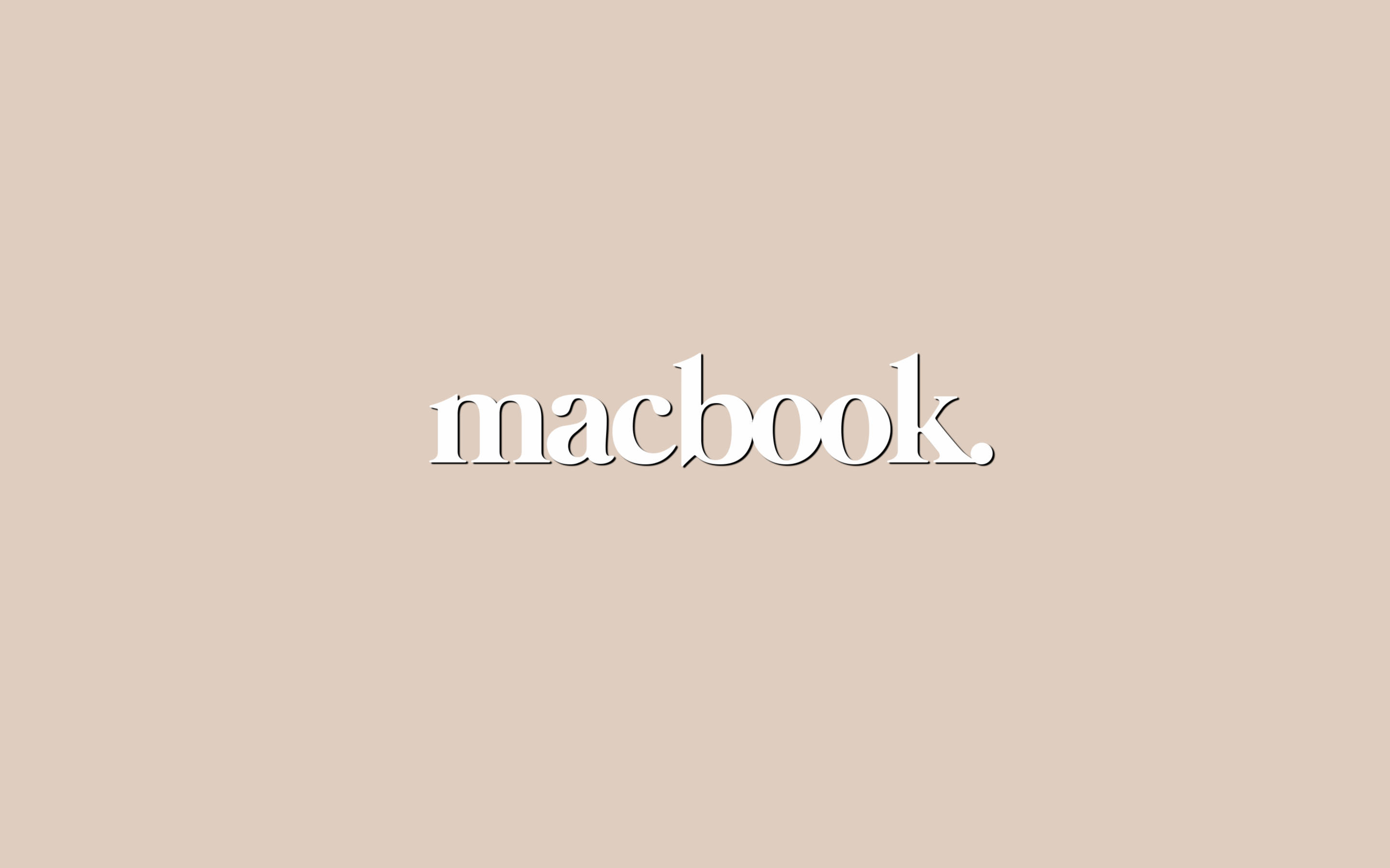 Macbook, minimal aesthetic, beige background, 2K Desktop Wallpaper