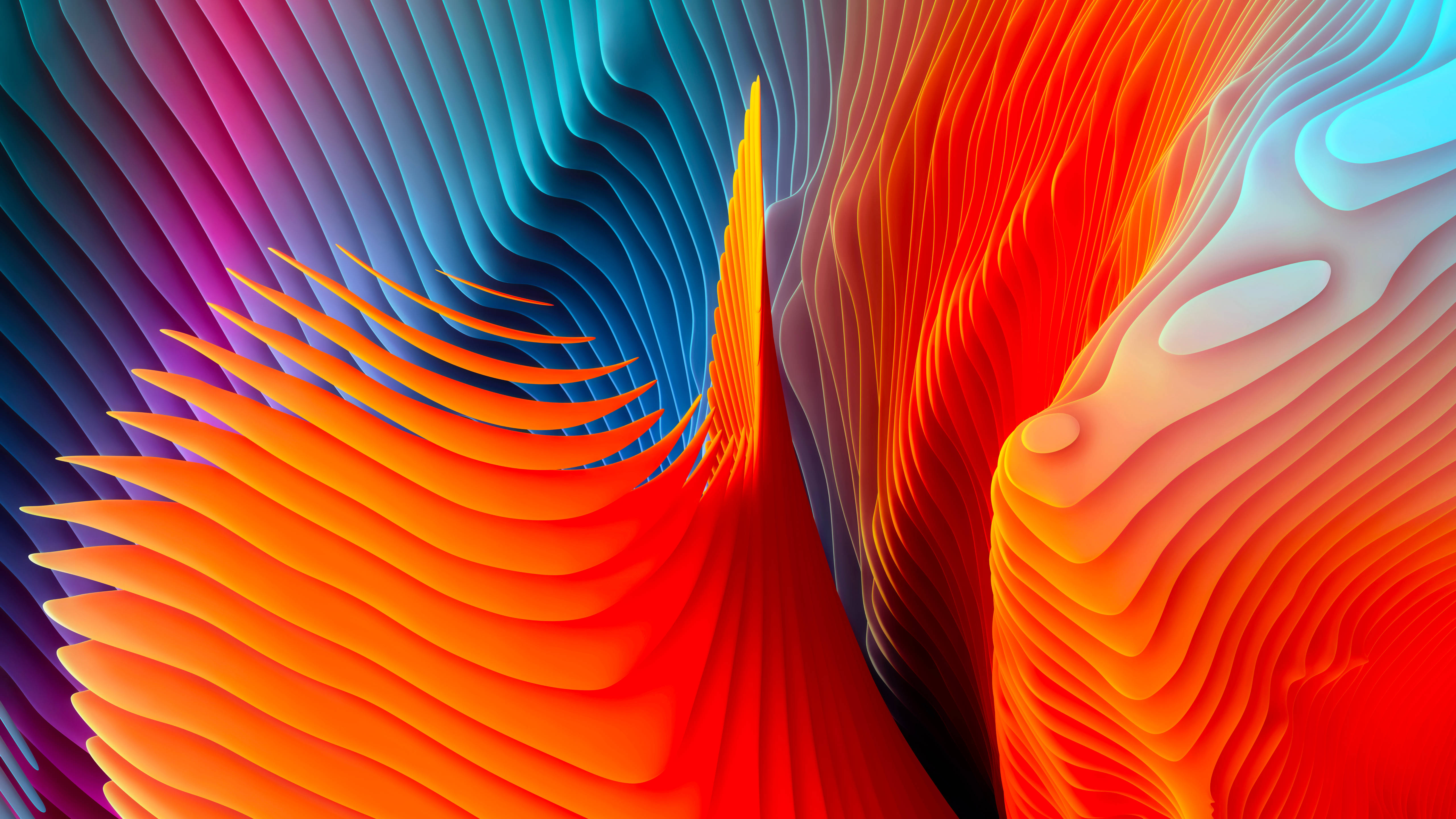 macOS Big Sur, abstract waves, color flow, 5K Desktop Wallpaper