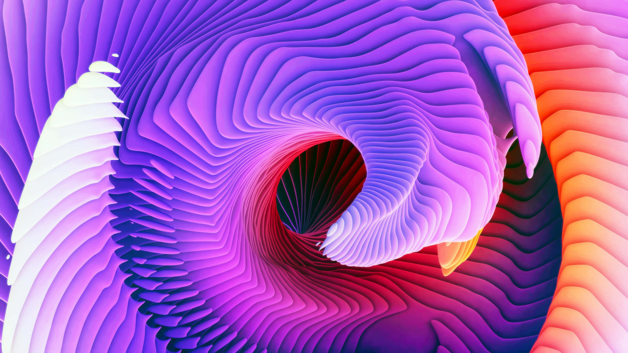Macbook Default, vibrant purple pink, orange gradients, 2K Desktop Wallpaper