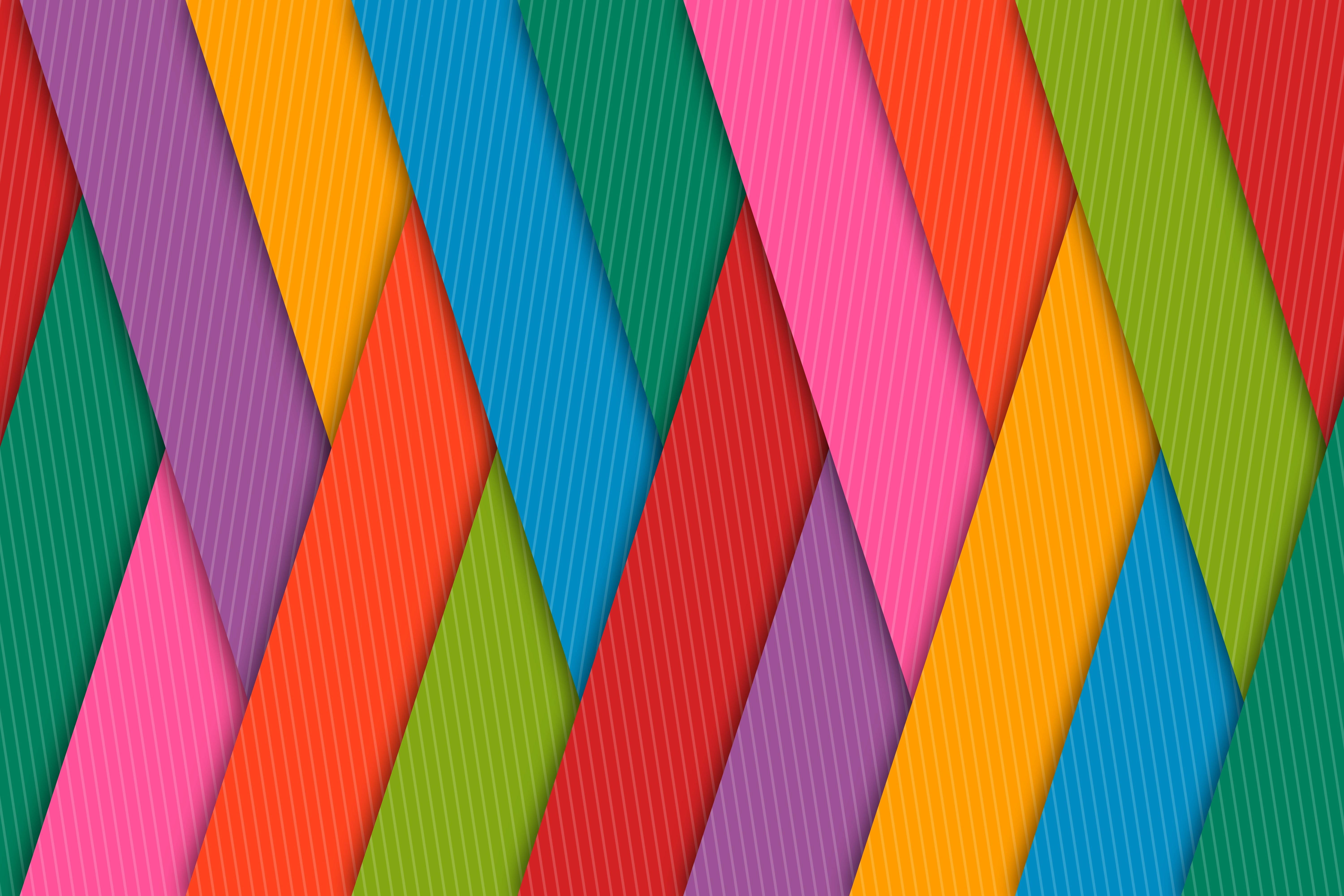 Macbook Pro 4K, rainbow colors, diagonal stripes, 5K Desktop Wallpaper