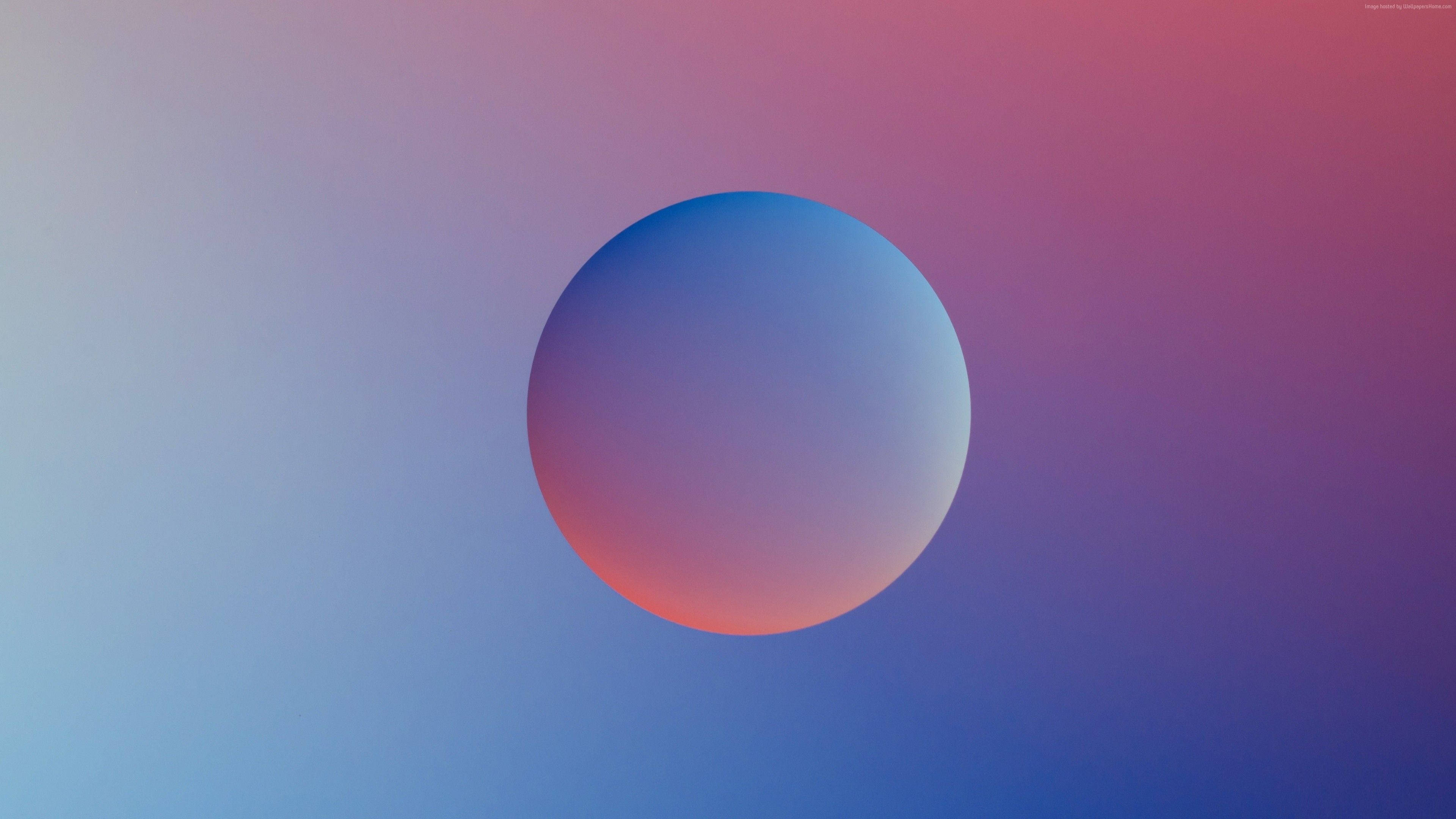 Macbook Pro 4K, pastel sphere, glowing gradient sphere, 4K Desktop Wallpaper