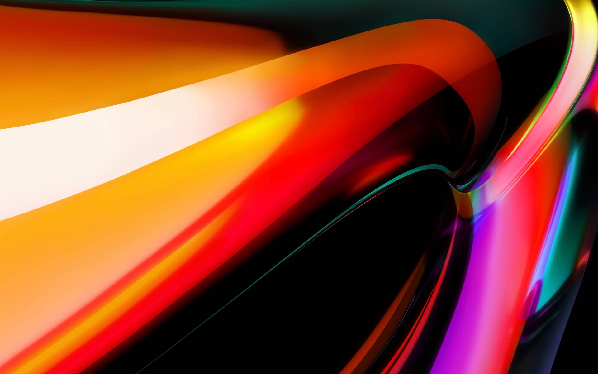 Macbook Pro, glossy, molten orange red, Full HD Desktop Wallpaper