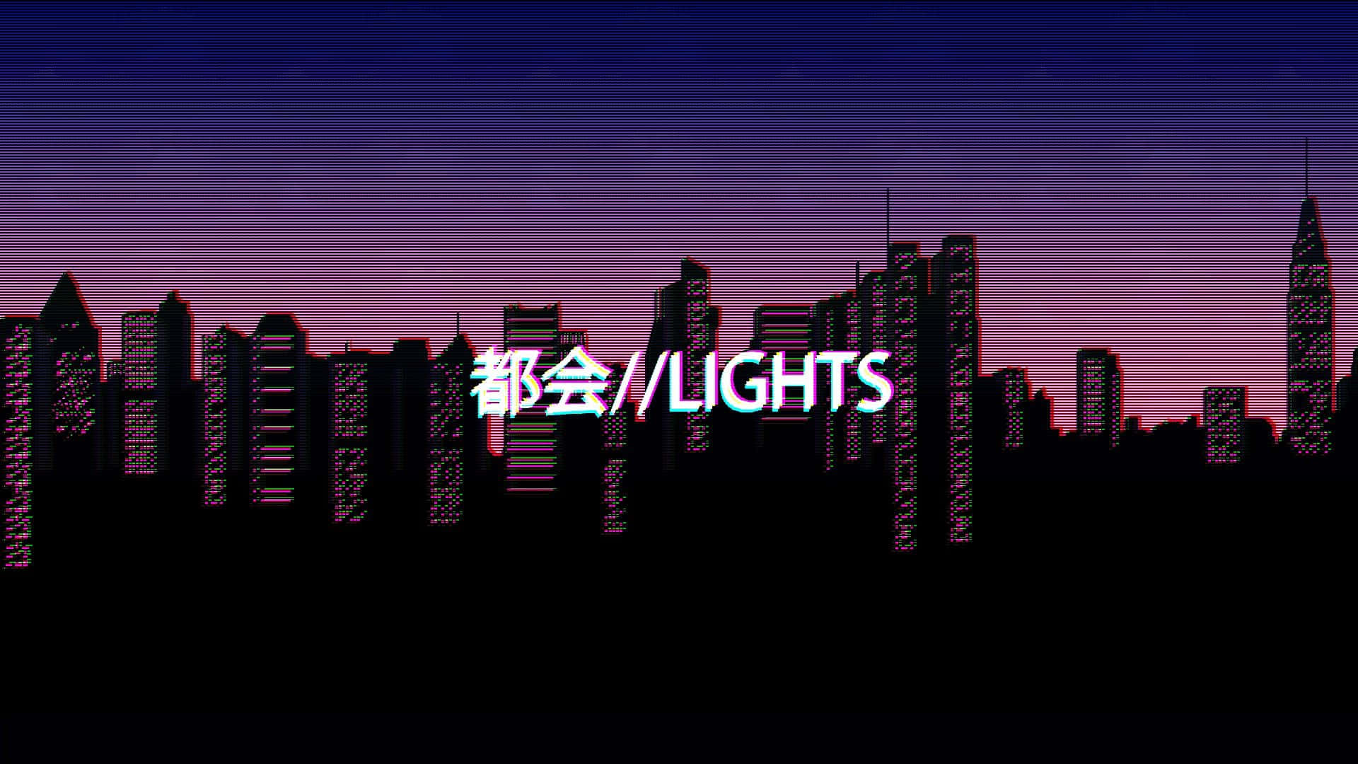 Aesthetic Computer 4K, pixelated city skyline, dusk, Full HD Desktop Wallpaper