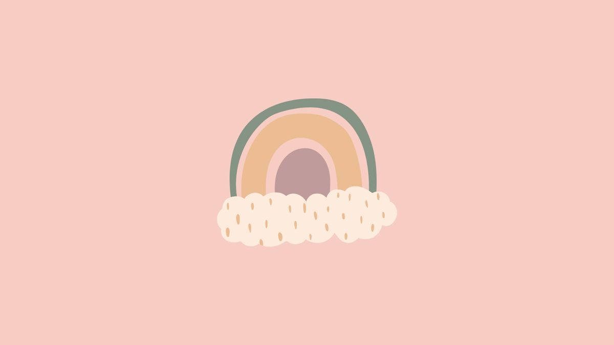 MacBook Pro, pastel rainbow, soft cloud, SD Desktop Wallpaper