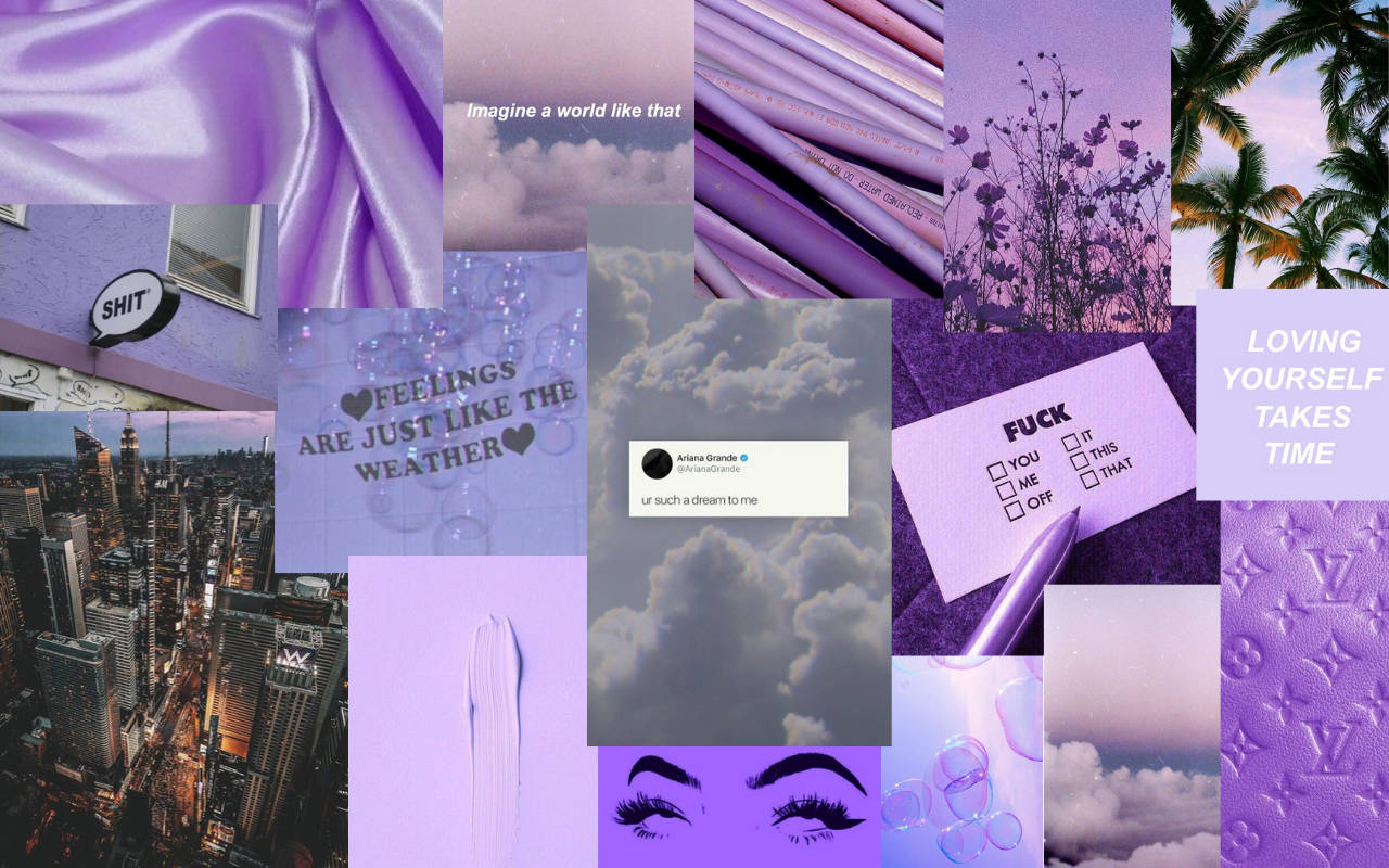 light purple, collage, cityscapes, HD Desktop Wallpaper