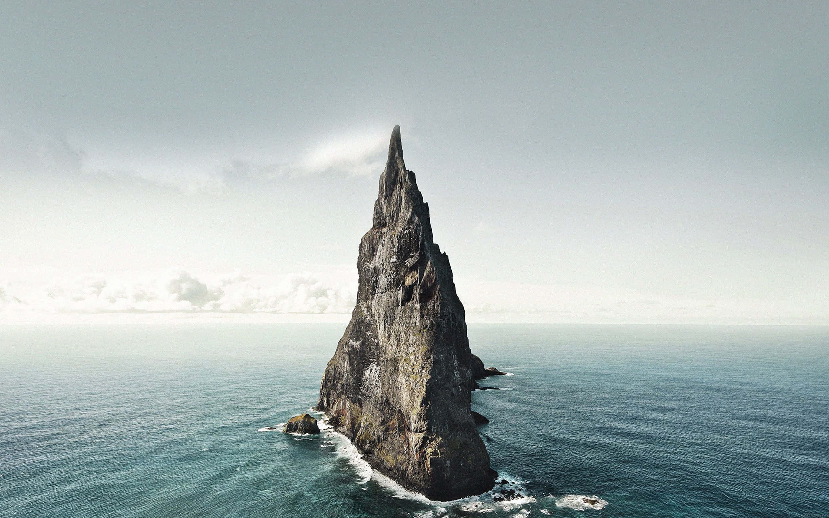 MacBook Retina, rock formation, sea stack, 2K Desktop Wallpaper