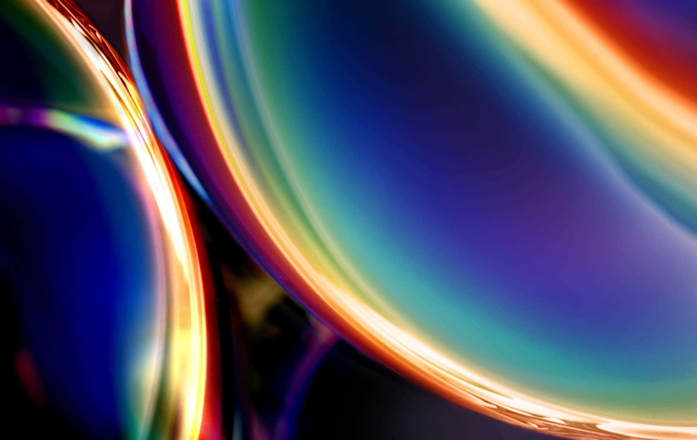 MacBook Retina, rainbow bubbles, vibrant swirling ribbons, Full HD Desktop Wallpaper