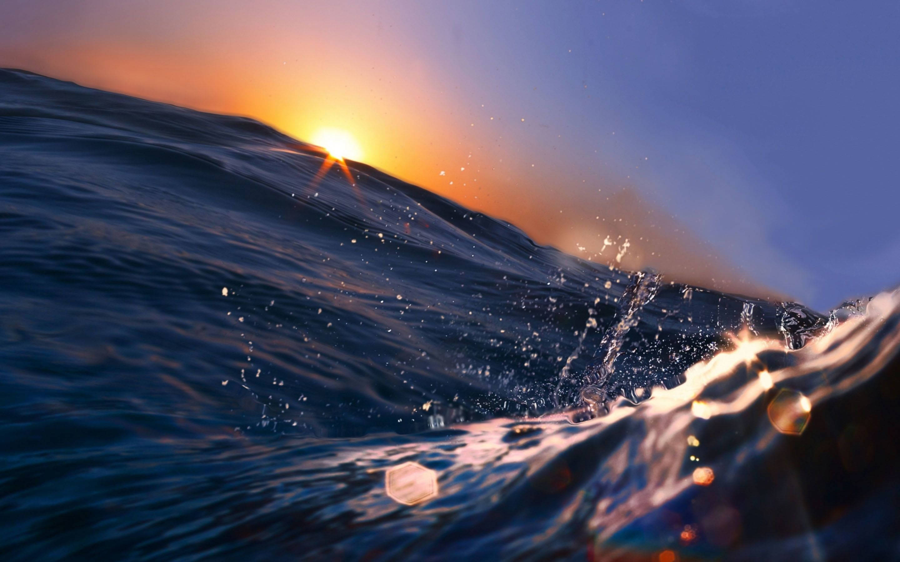 ocean sunset, Macbook, sunset, 2K Desktop Wallpaper