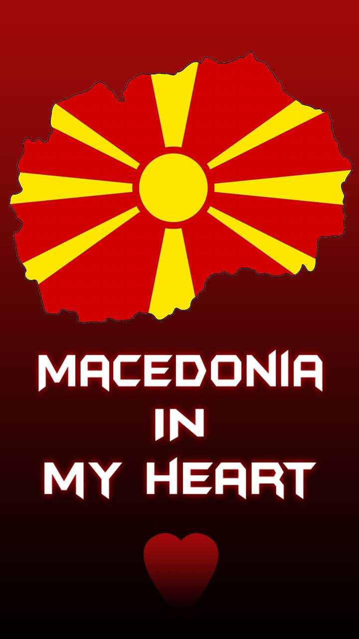 Macedonia, red background, yellow sun emblem, HD Phone Wallpaper