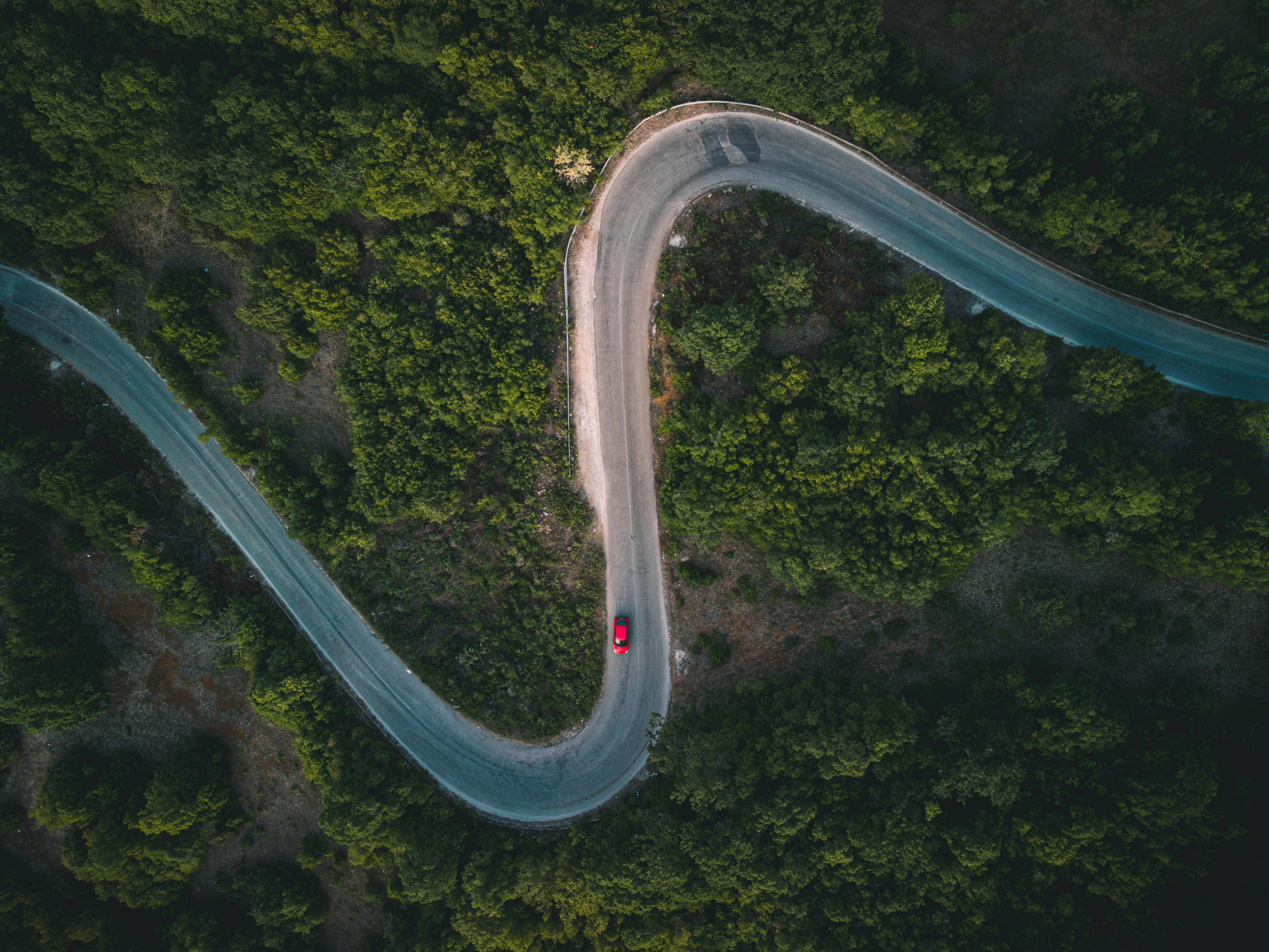 Macedonia, S-Curved Road, asphalt road, 4K Desktop Wallpaper