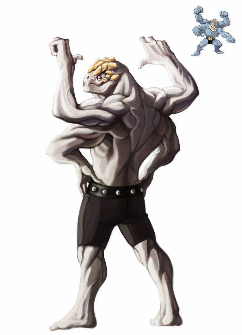 Machamp, Reptilian, lion-like head, SD Phone Wallpaper