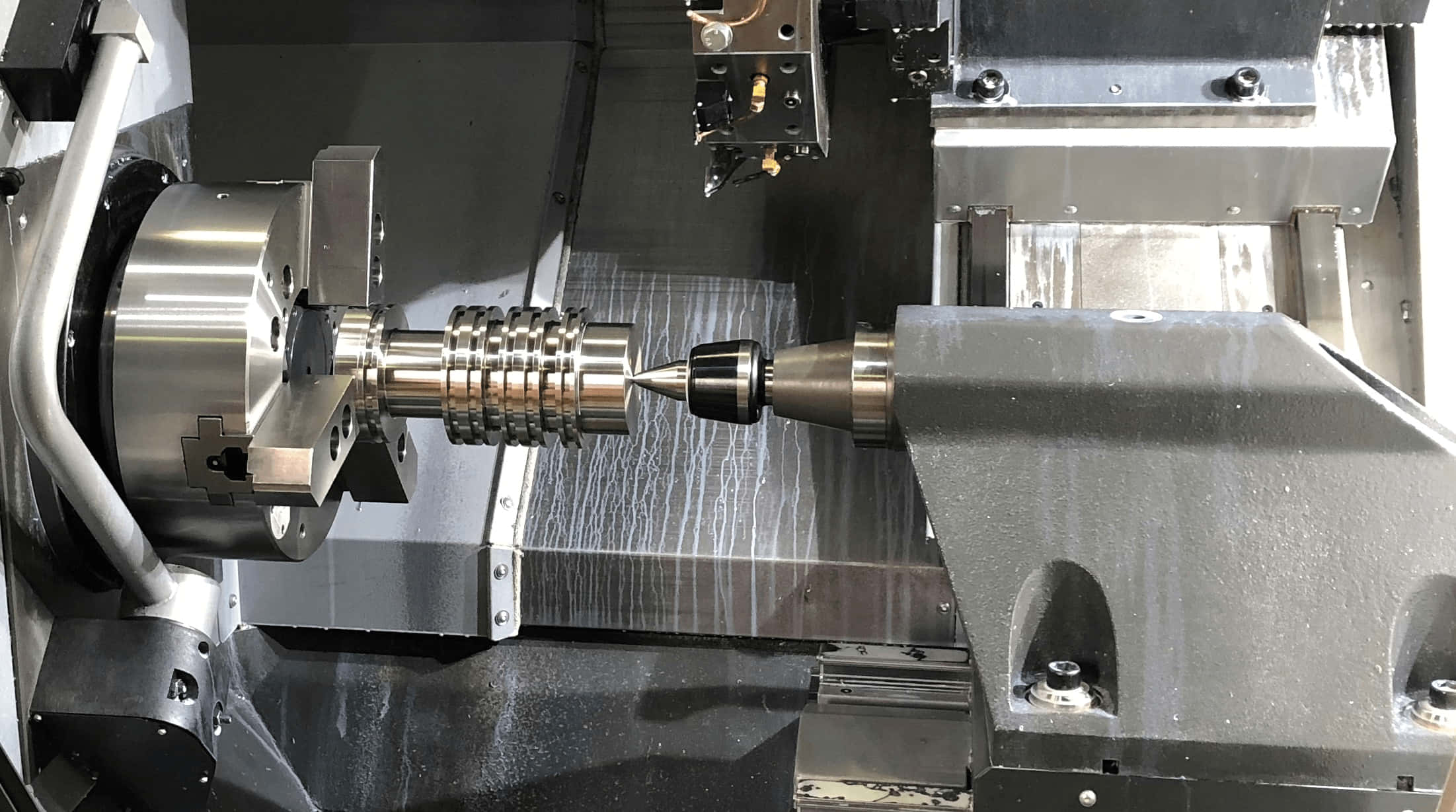 CNC lathe, machining, tooling turret, Full HD Desktop Wallpaper