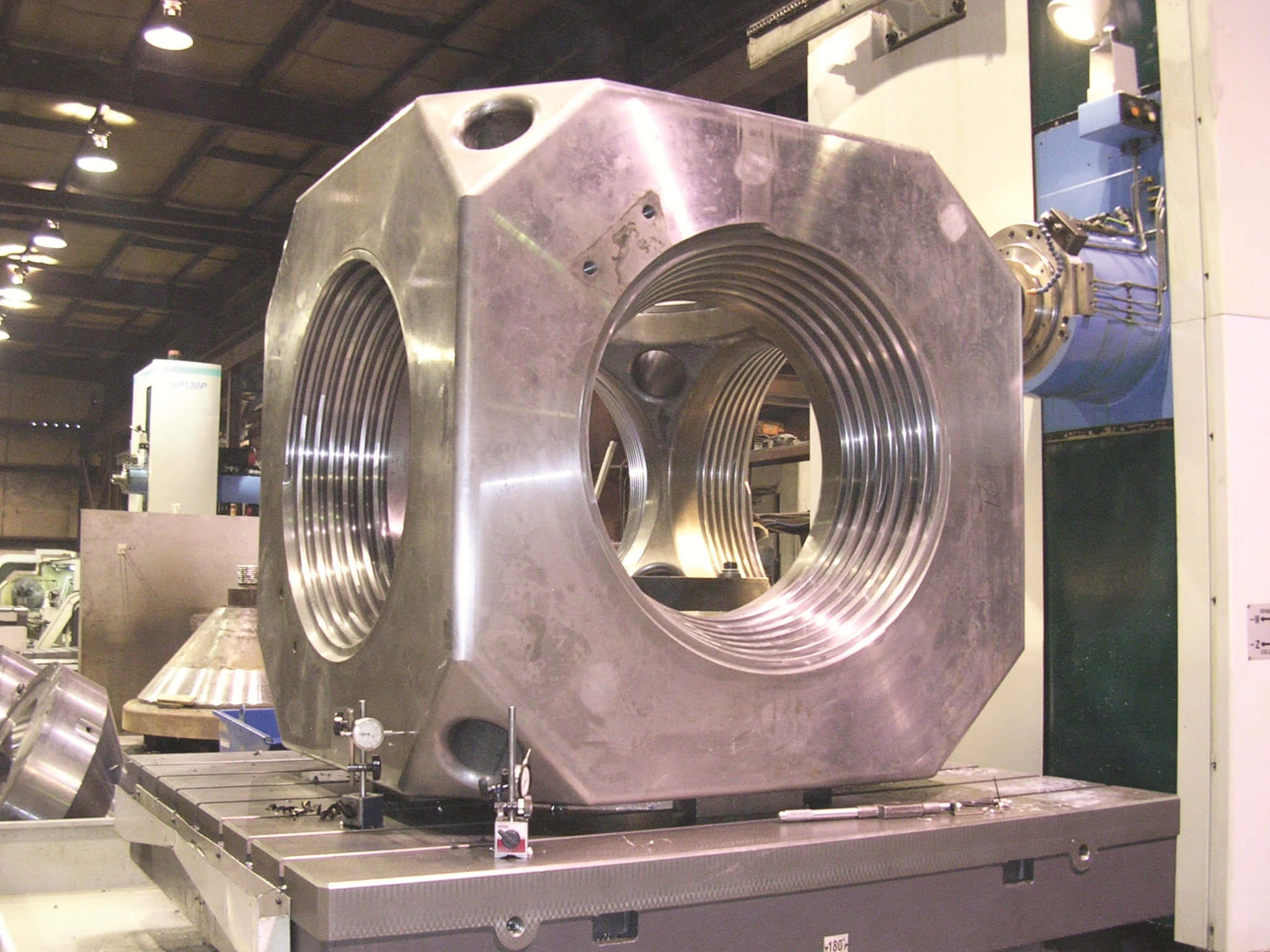 Machining, giant metal nut, hexagonal metallic machine part, Full HD Desktop Wallpaper