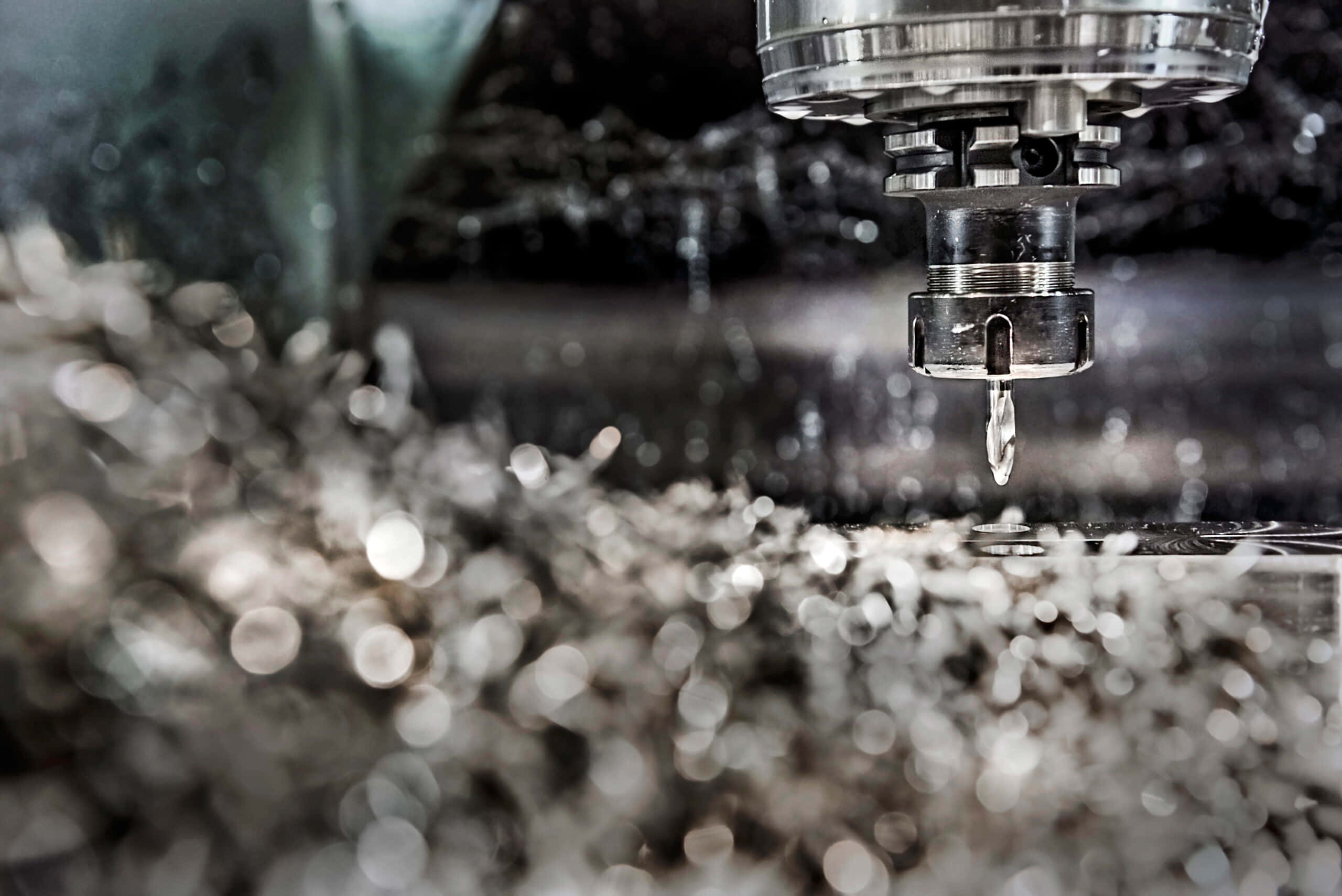 CNC machine, cutting tool, metal, 2K Desktop Wallpaper
