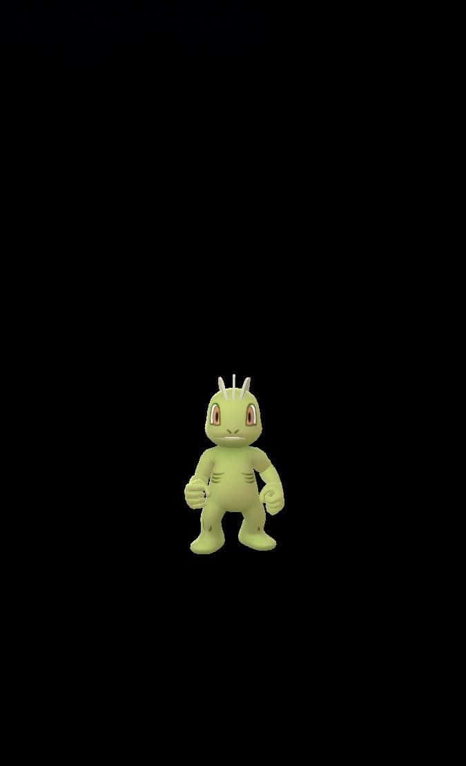 Machop, lime green, red eyes, SD Phone Wallpaper