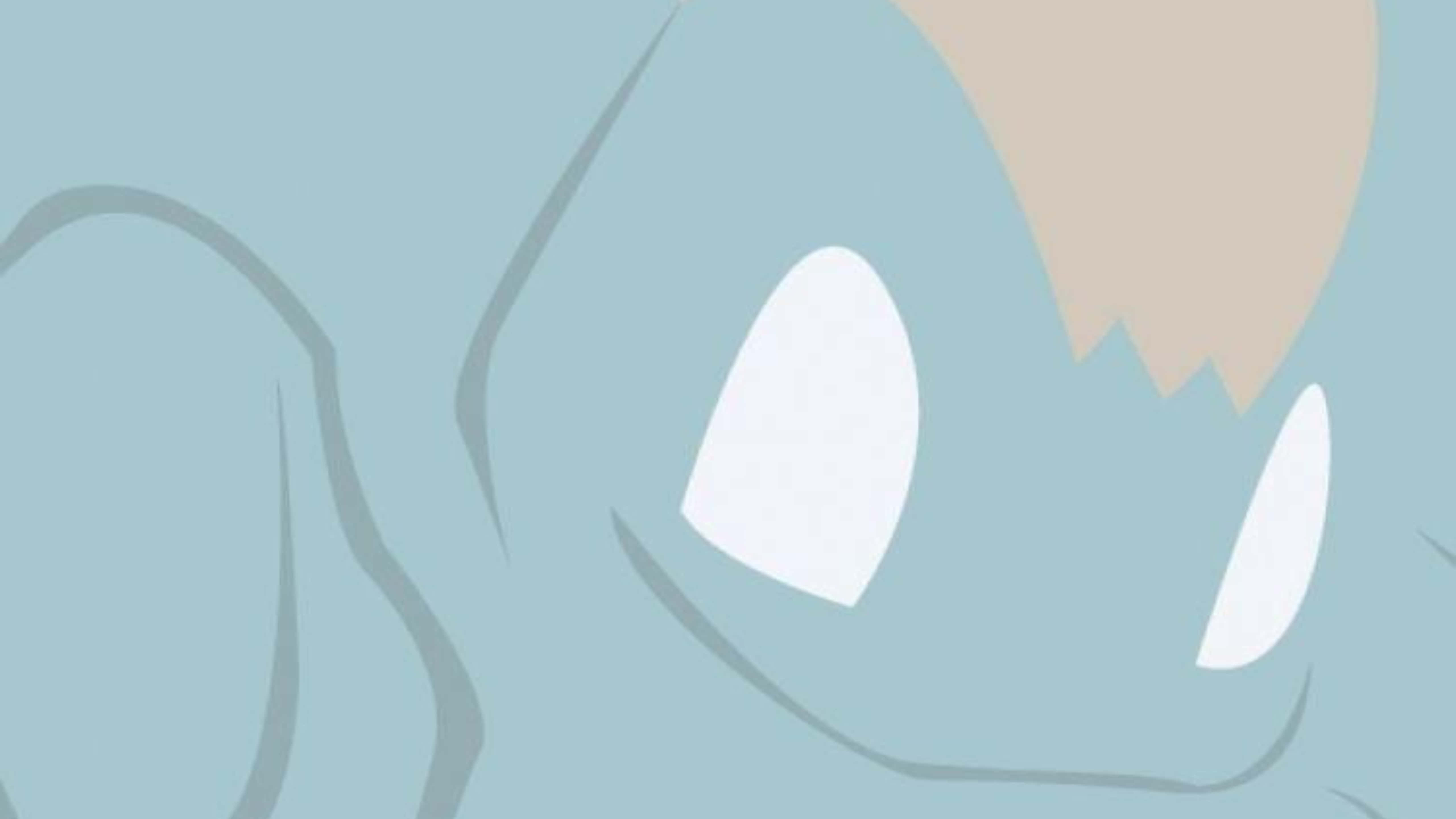 Machop, light blue, large white eyes, 5K Desktop Wallpaper