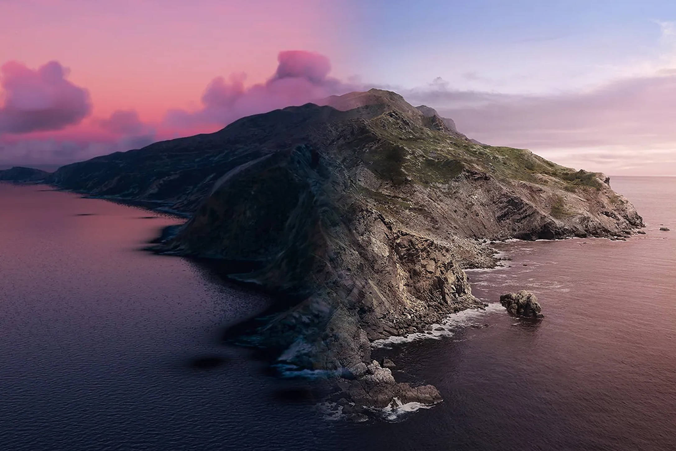 macOS Catalina, gradient sky, pink, Full HD Desktop Wallpaper