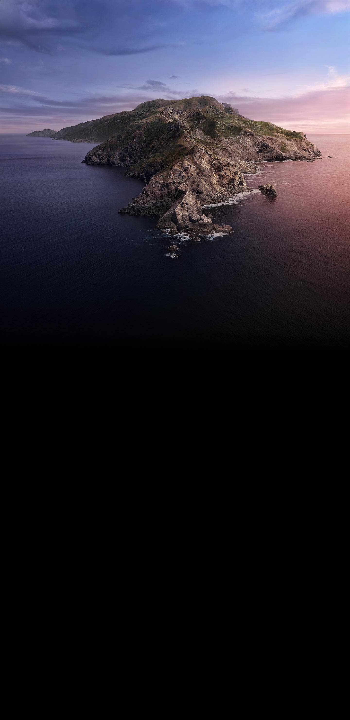 macOS Catalina, twilight sky, pink, 2K Phone Wallpaper