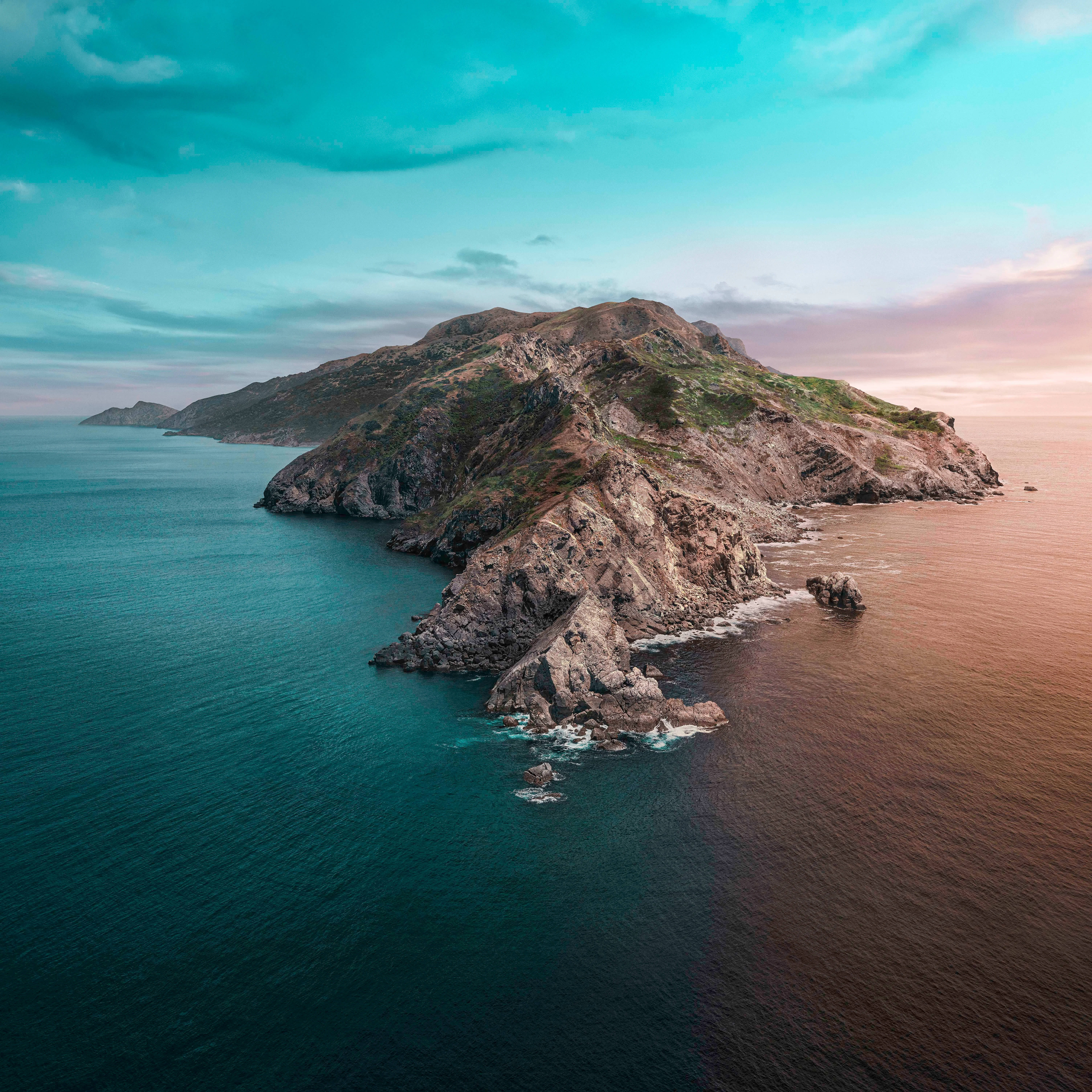 macOS Catalina, blue sky, sunset, 5K Desktop Wallpaper