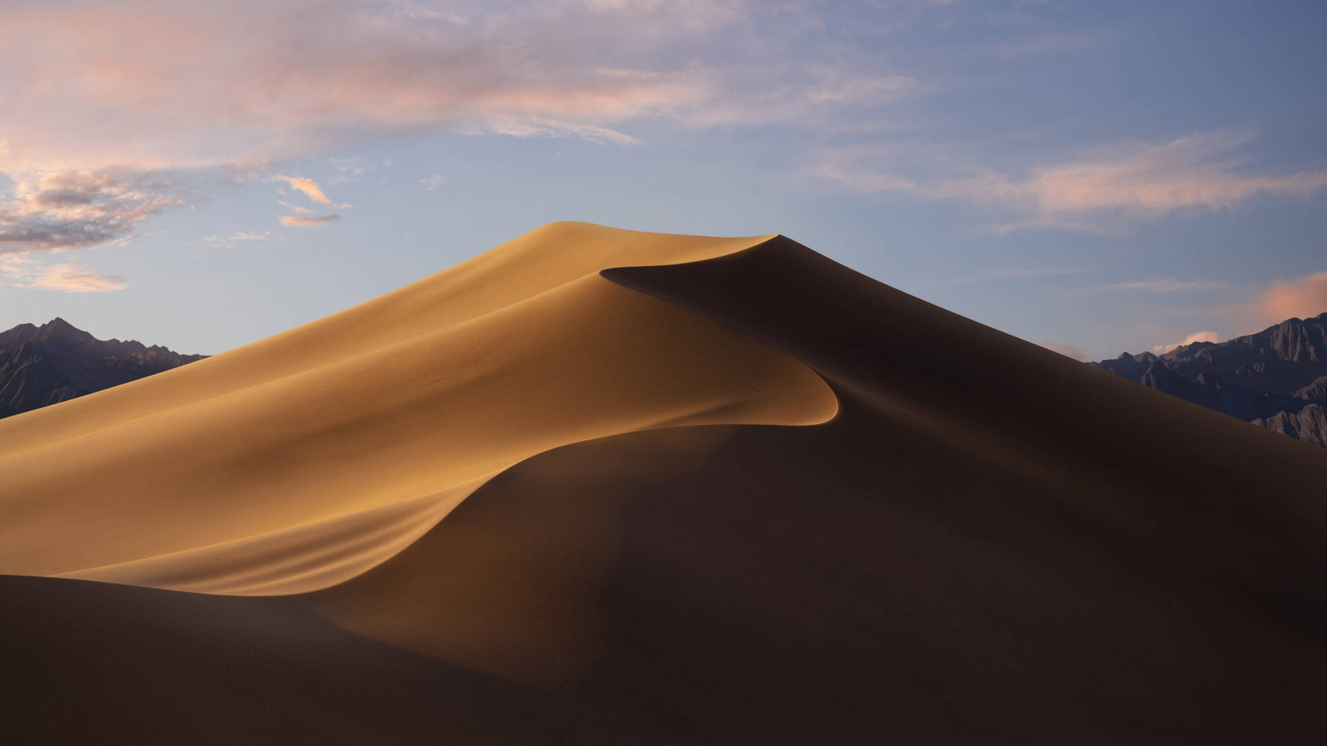 macOS Mojave, desert, golden sand dune, Full HD Desktop Wallpaper