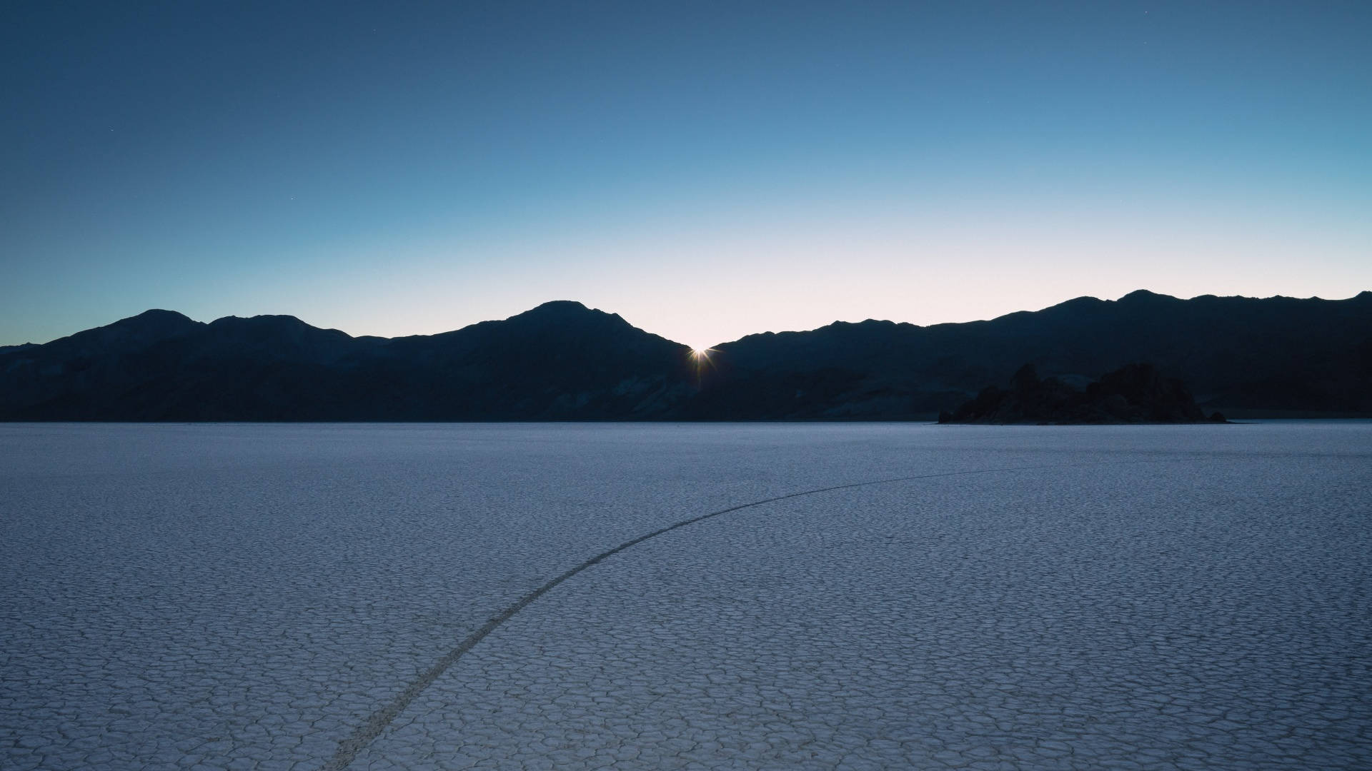macOS Mojave, Desert Mountains, sunrise, Full HD Desktop Wallpaper