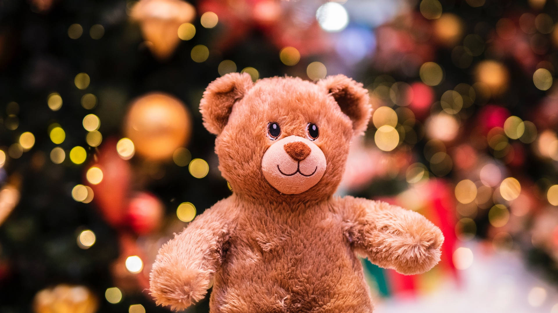 macOS Mojave, teddy bear, brown, Full HD Desktop Wallpaper