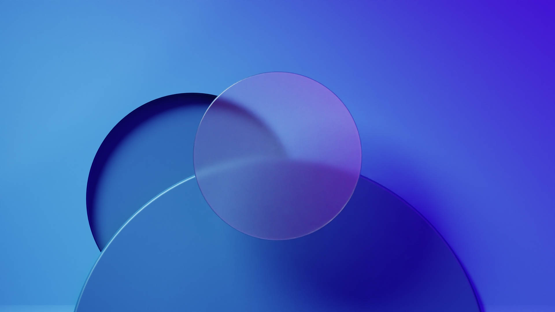 macOS Mojave, blue circles, translucent blue, Full HD Desktop Wallpaper