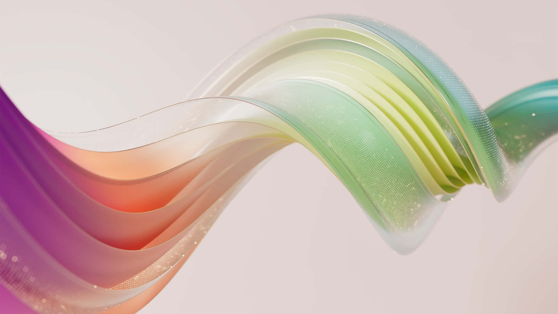 macOS Sequoia, translucent rainbow hues, soft beige background, Full HD Desktop Wallpaper