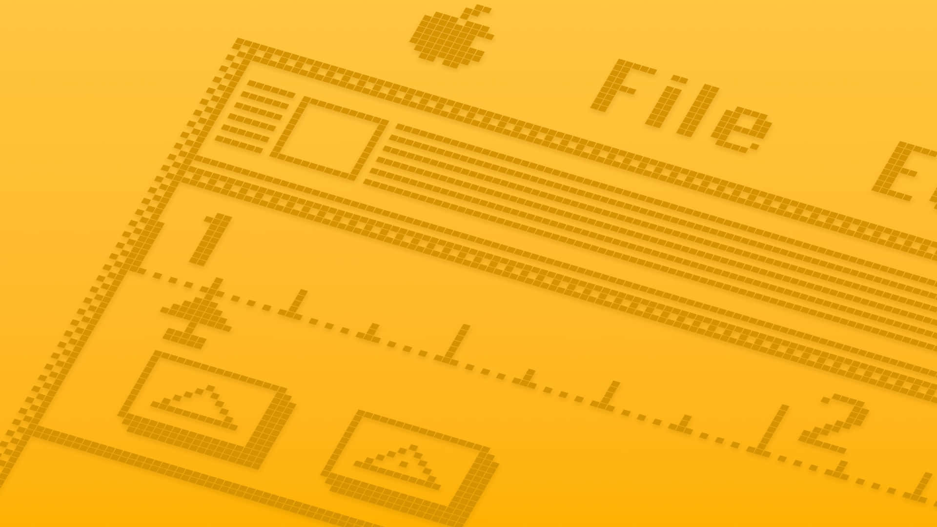 macOS Sequoia, file editing interface, pixelated retro computer interface, Full HD Desktop Wallpaper