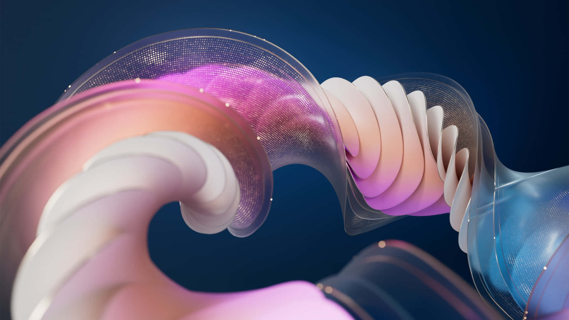macOS Sequoia, pink peach, blue, Full HD Desktop Wallpaper
