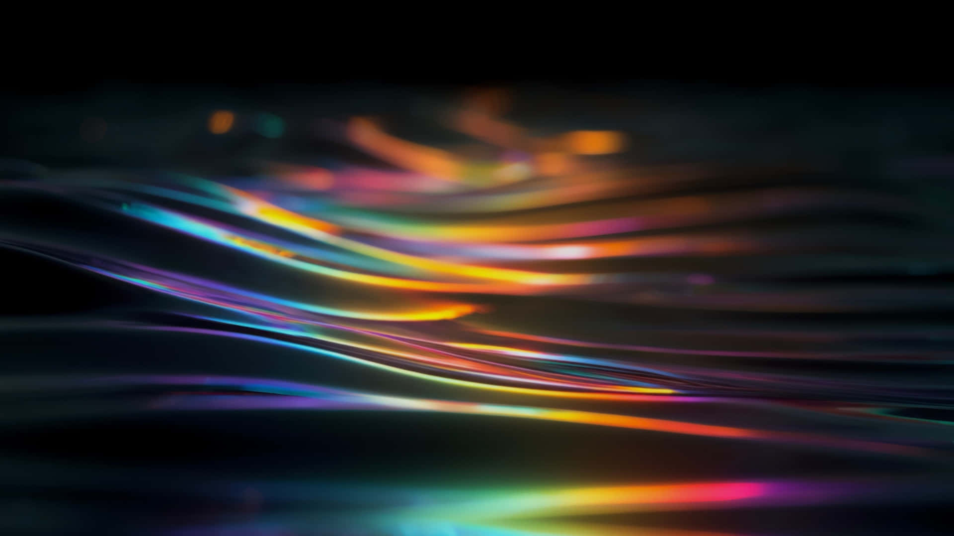 macOS Tahoe, dynamic wallpaper, rainbow light streaks, Full HD Desktop Wallpaper