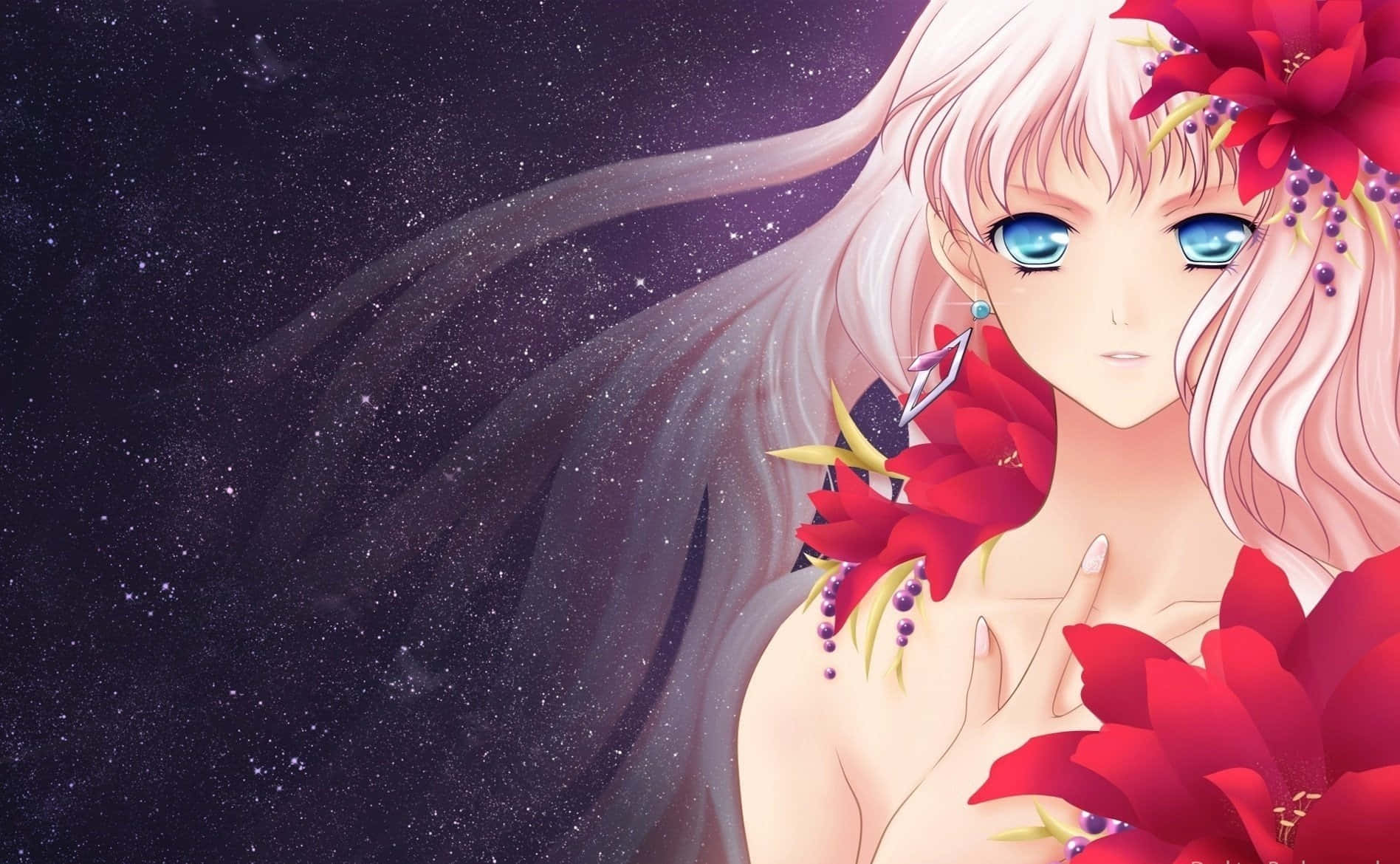 Macross Delta, anime girl, pale hair, HD Desktop Wallpaper