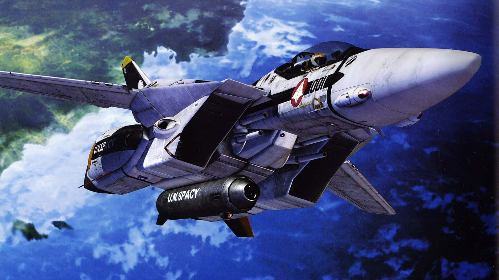 Macross Delta, The daring Windermerian sky, anime-style fighter jet, Full HD Desktop Wallpaper