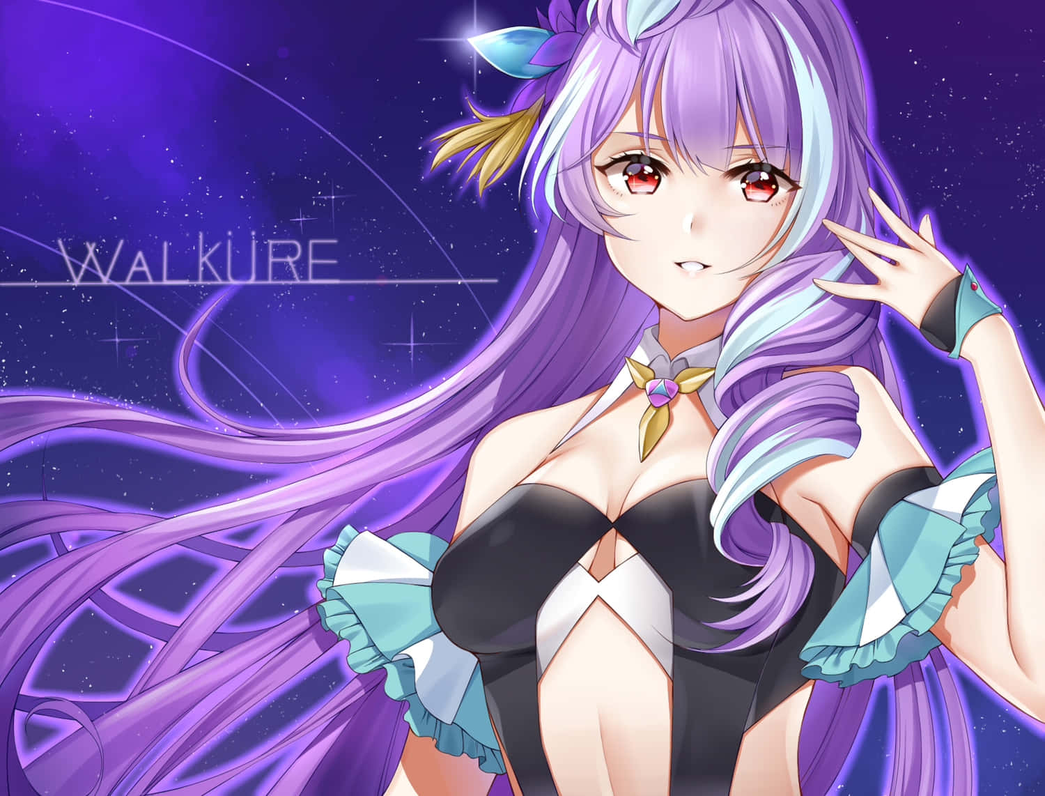 Macross Delta, purple-haired anime girl, red eyes, HD Desktop Wallpaper