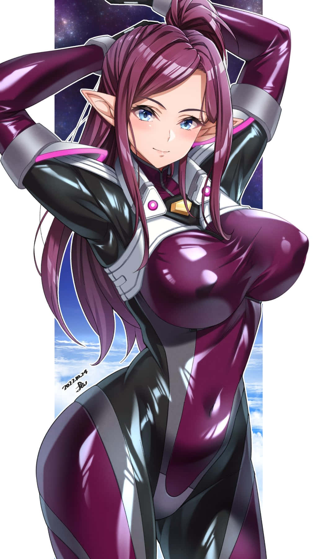 Macross Delta, 1026 x 1800, cosmic sky, HD Phone Wallpaper