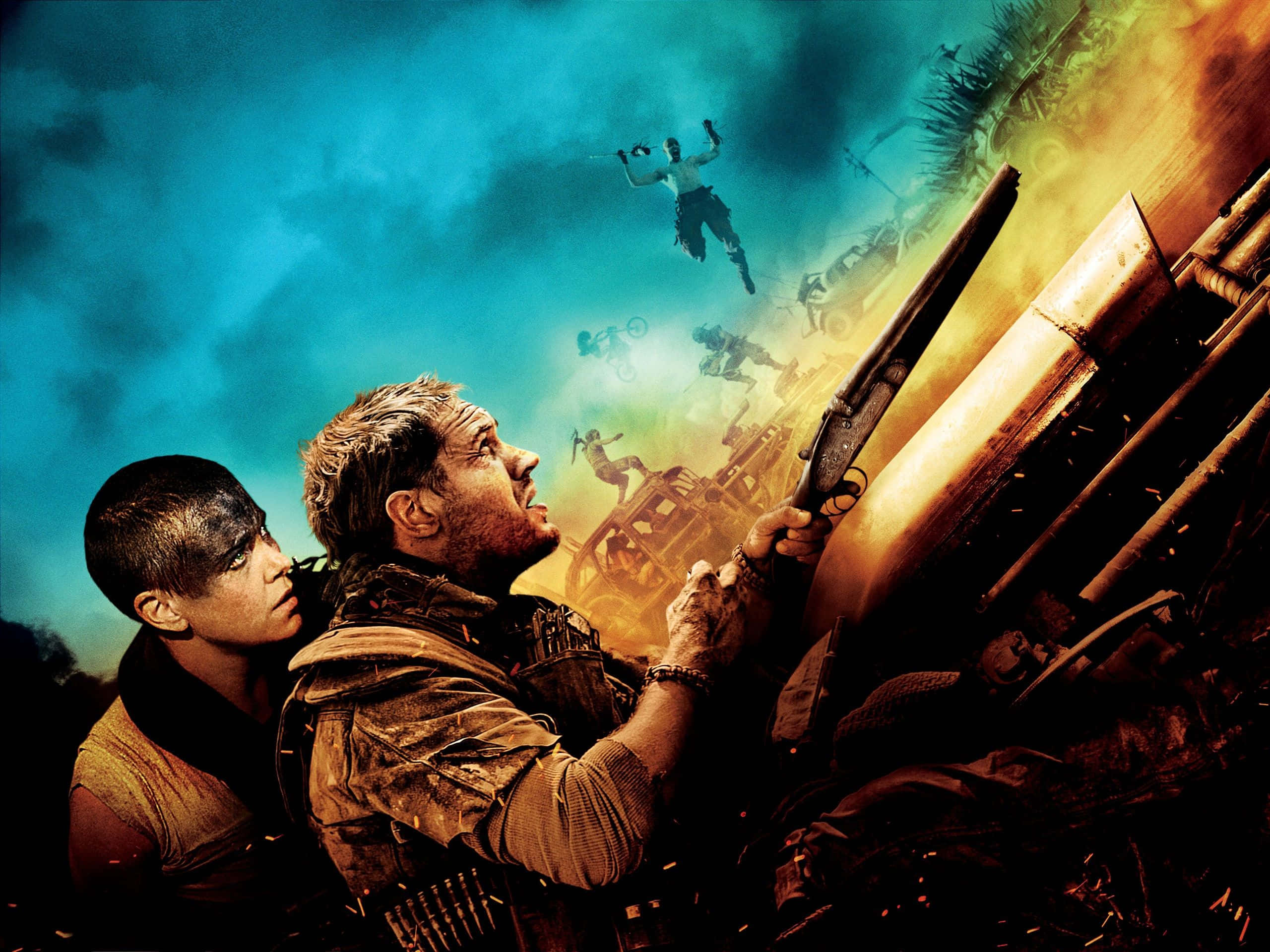 Mad Max: Fury Road, post-apocalyptic wasteland, shotgun, 2K Desktop Wallpaper
