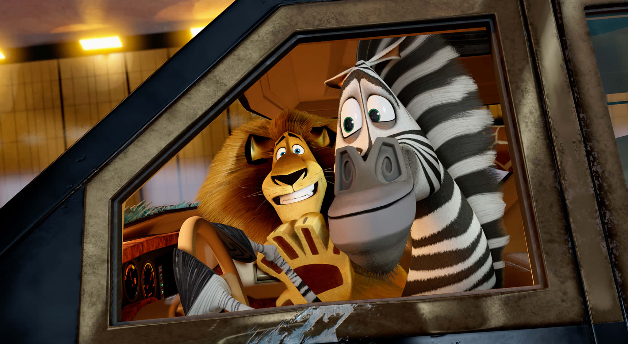 Madagascar 3 Europes Most Wanted, lion, zebra, Full HD Desktop Wallpaper