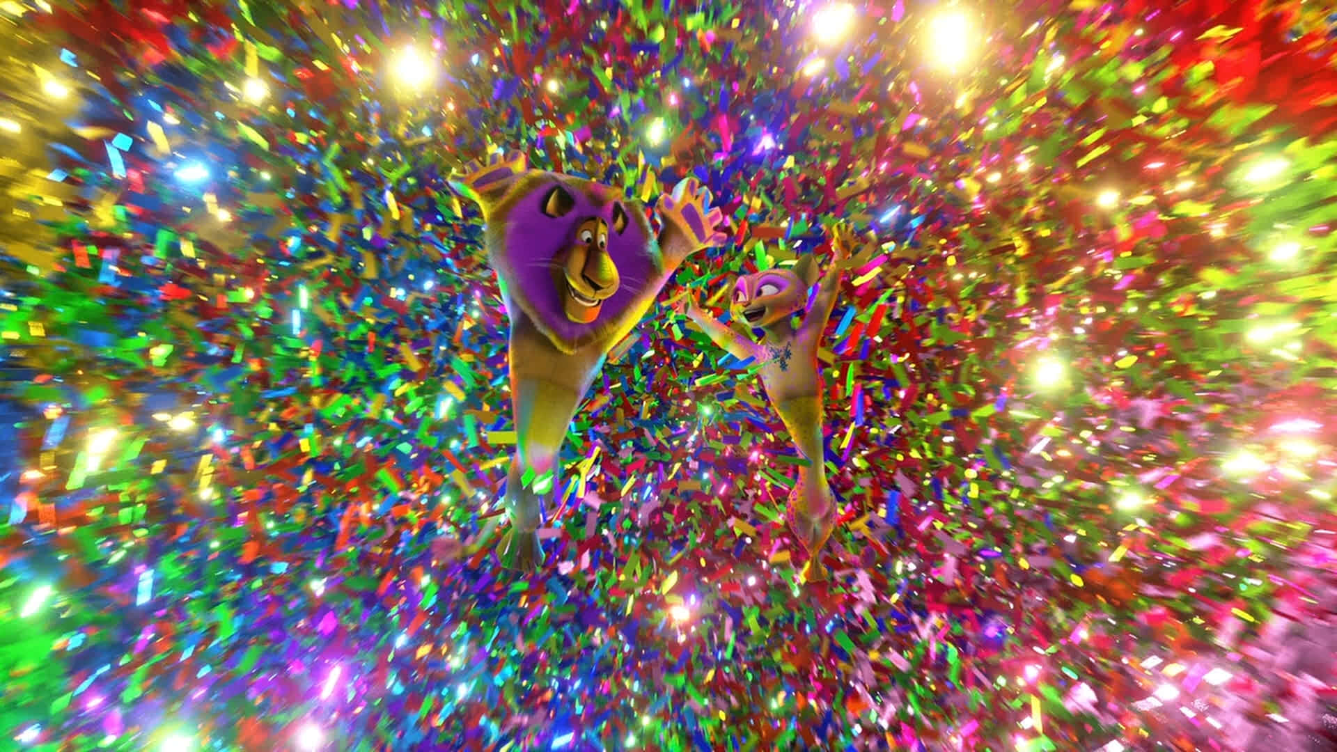 Madagascar 3 Europes Most Wanted, character lineup, animated cats, Full HD Desktop Wallpaper
