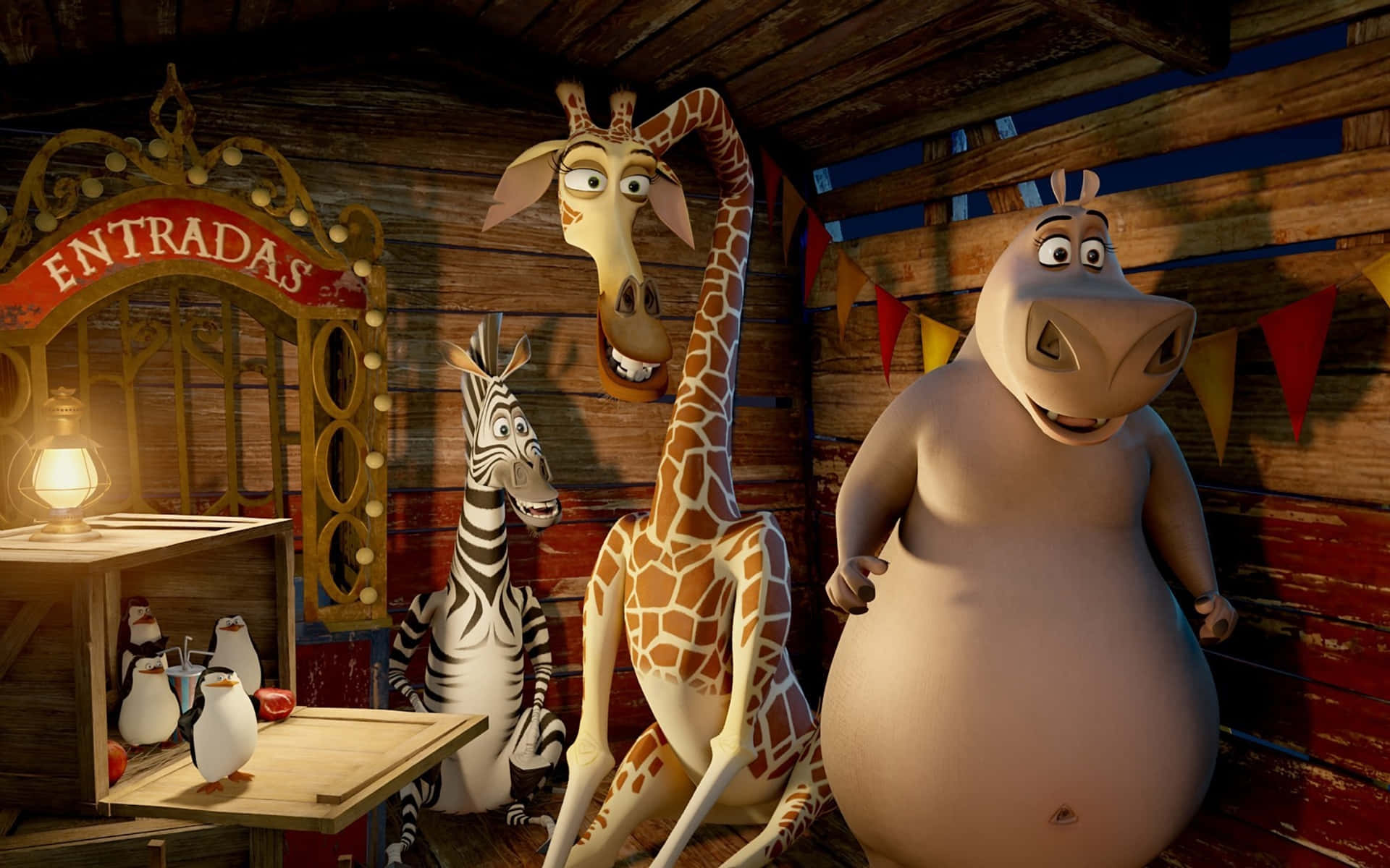 Madagascar 3 Europes Most Wanted, giraffe, zebra, Full HD Desktop Wallpaper