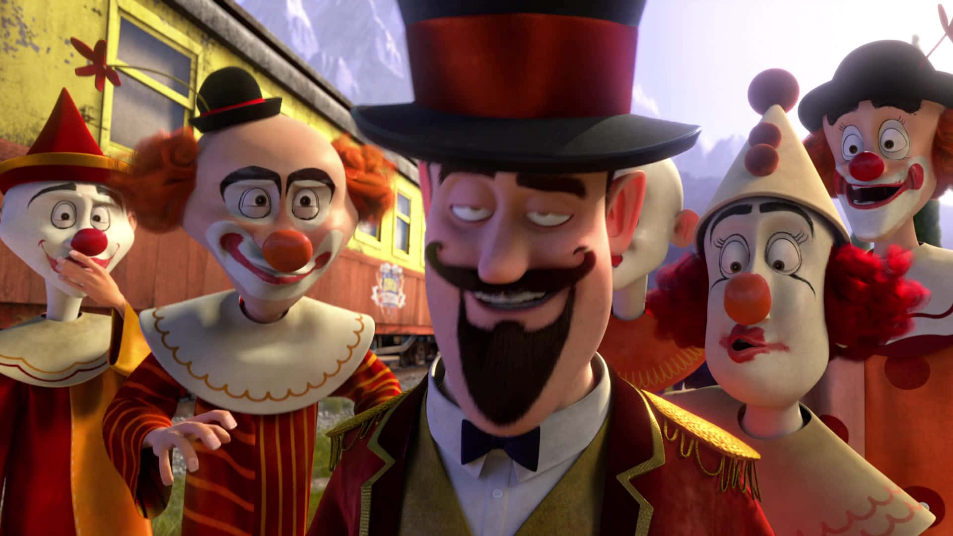 Madagascar 3, Crew on the Run for Adventure, animated clowns, Full HD Desktop Wallpaper