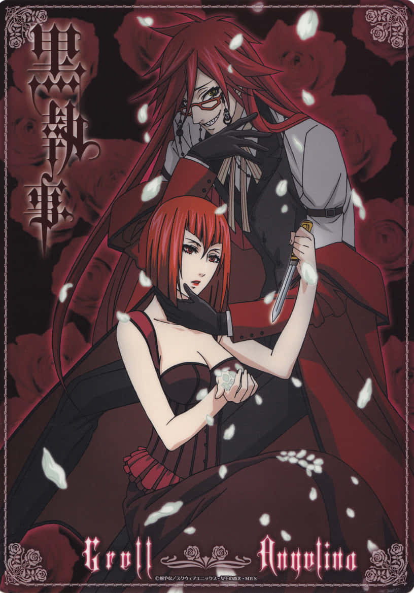 Madam Red, red hair, dark attire, SD Phone Wallpaper