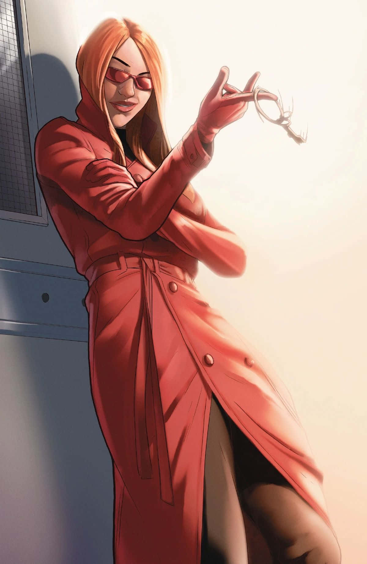 Madame Web, red trench coat, sunglasses, HD Phone Wallpaper