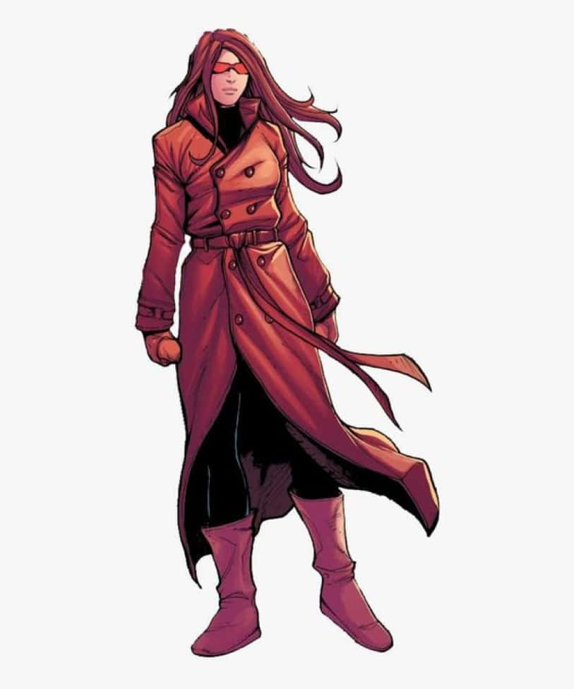Madame Web, red trench coat, matching boots, SD Phone Wallpaper