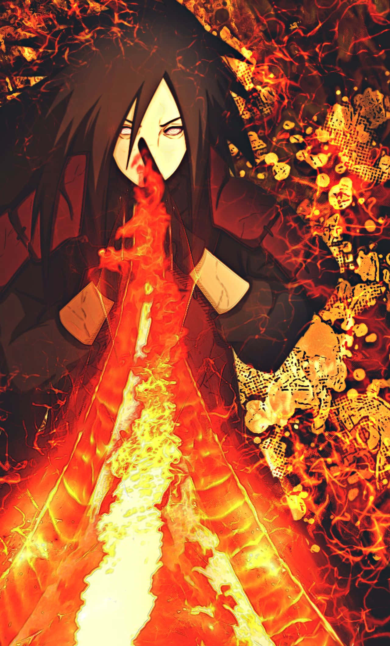 Madara iPhone, anime character, dark hair, Full HD Phone Wallpaper