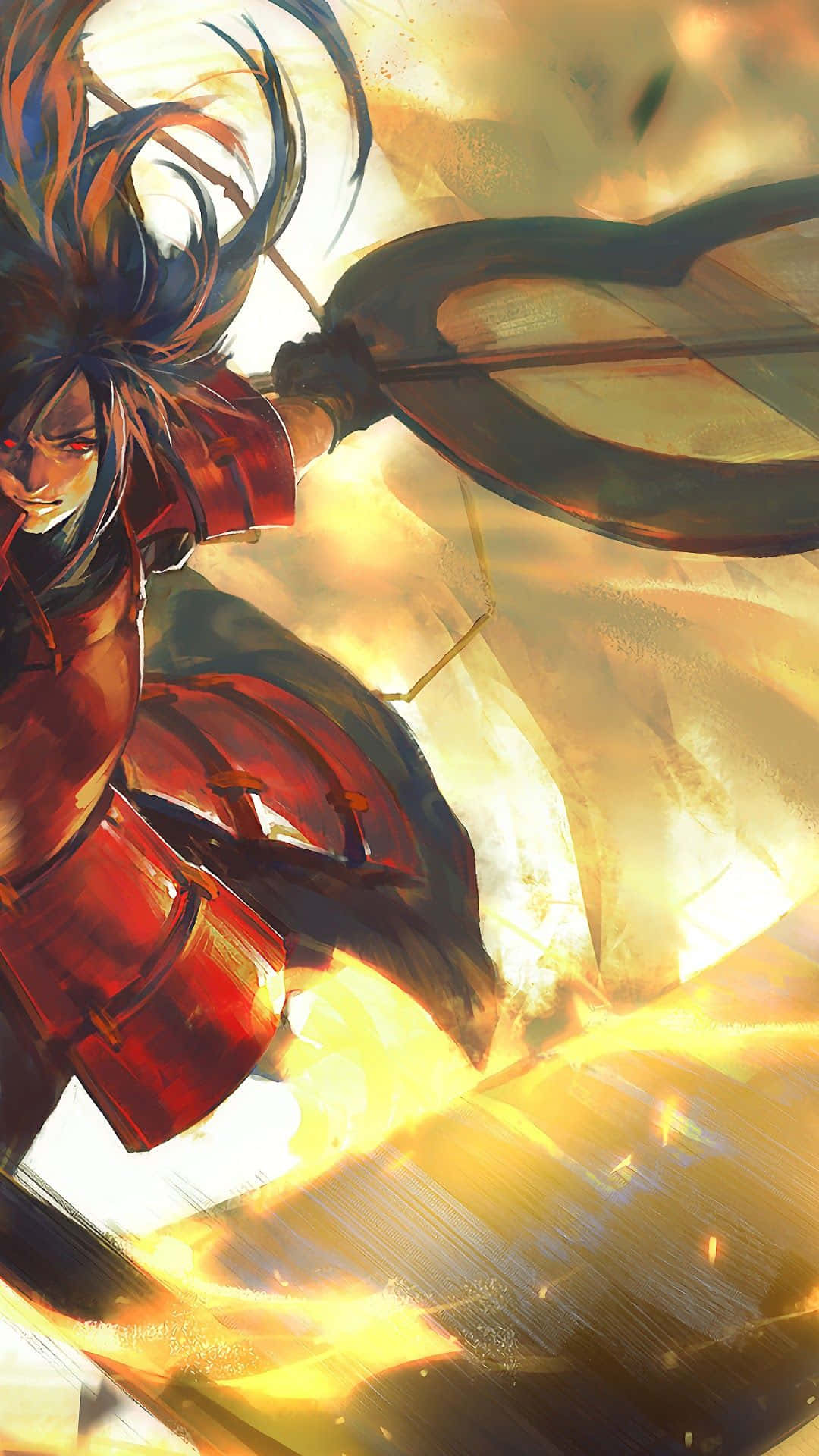 Madara iPhone, fiery hair, red armor, Full HD Phone Wallpaper